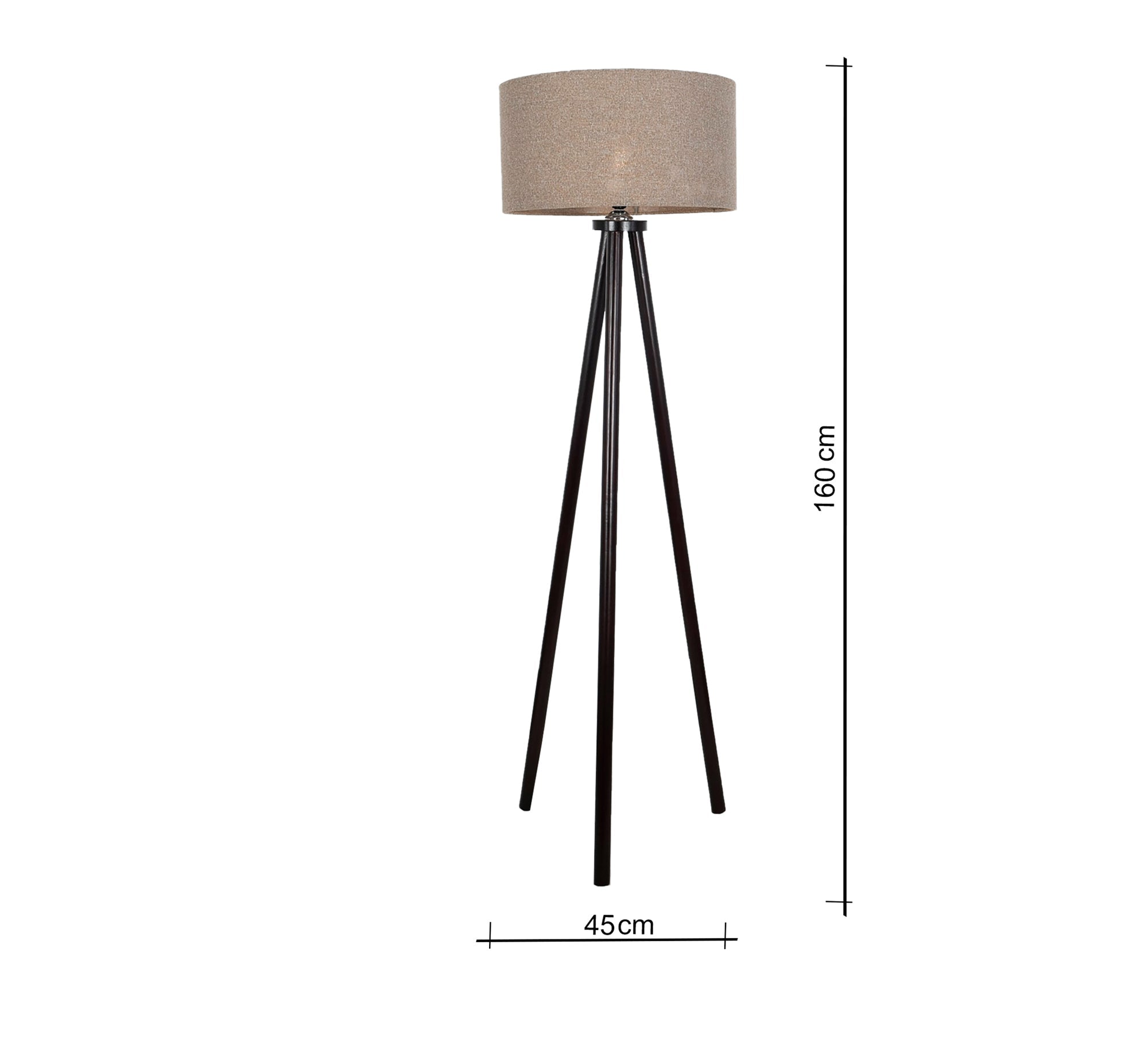 Floor lamp with a square base in brown beech wood - Vitrine Furniture - Lighting
