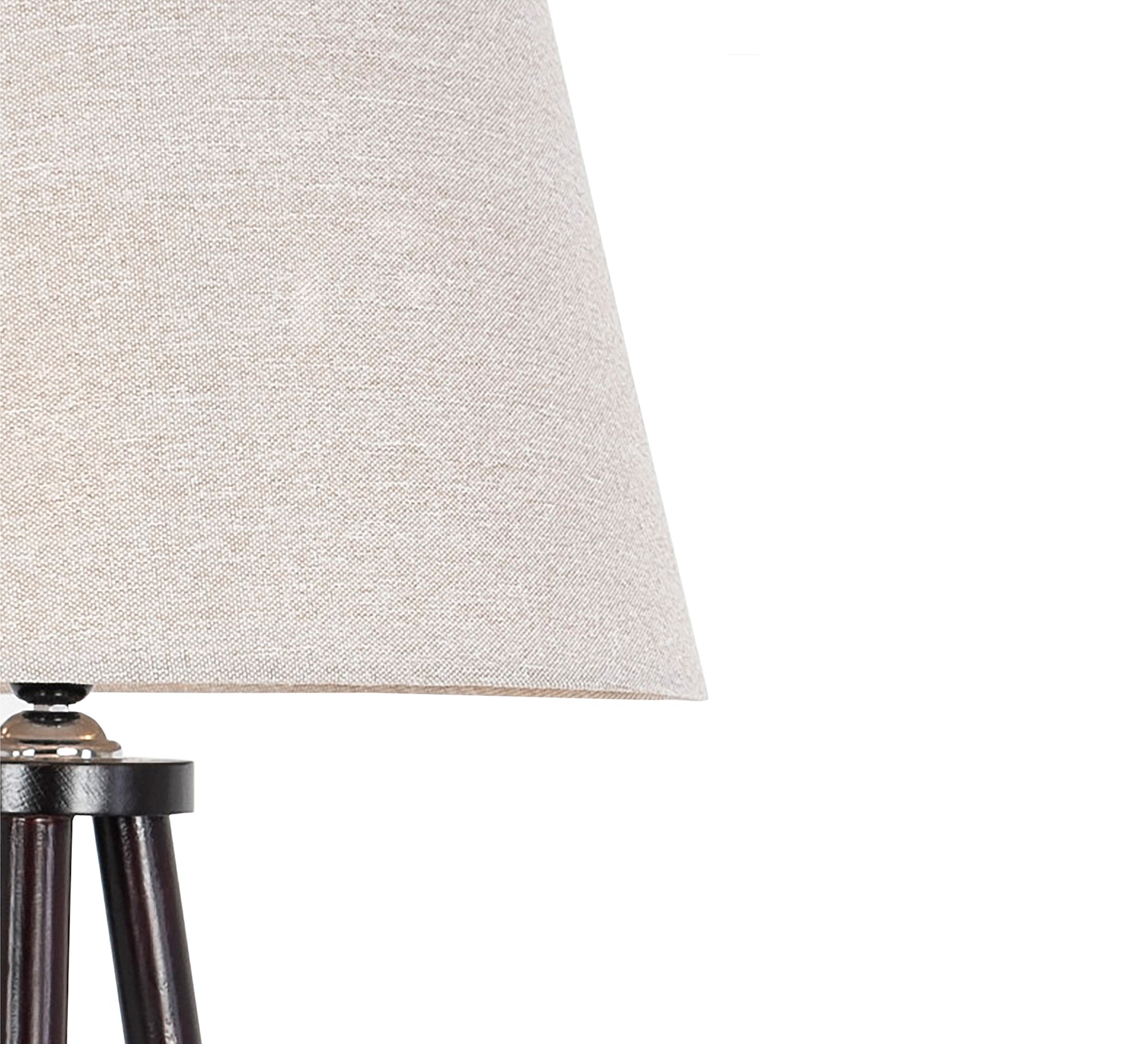 Floor lamp with a triangular base in brown beech wood - Vitrine Furniture - Lighting