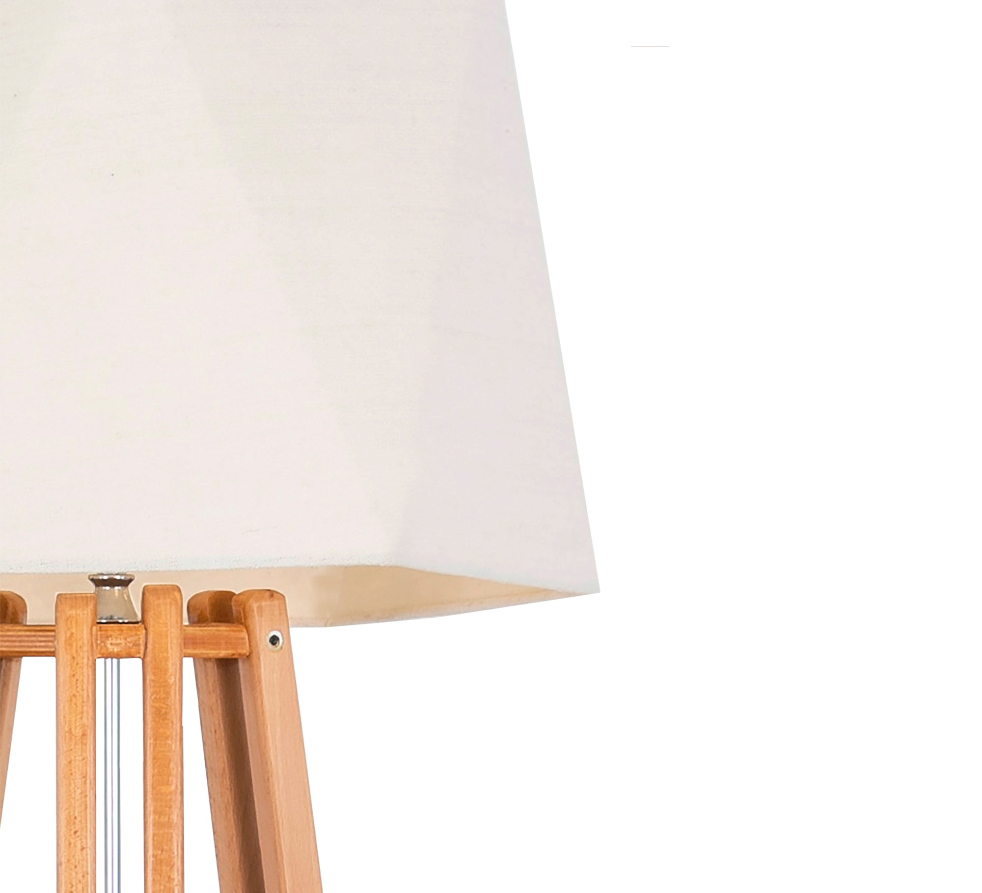 Floor lamp with a triangular base in light beech wood - Vitrine Furniture - Lighting