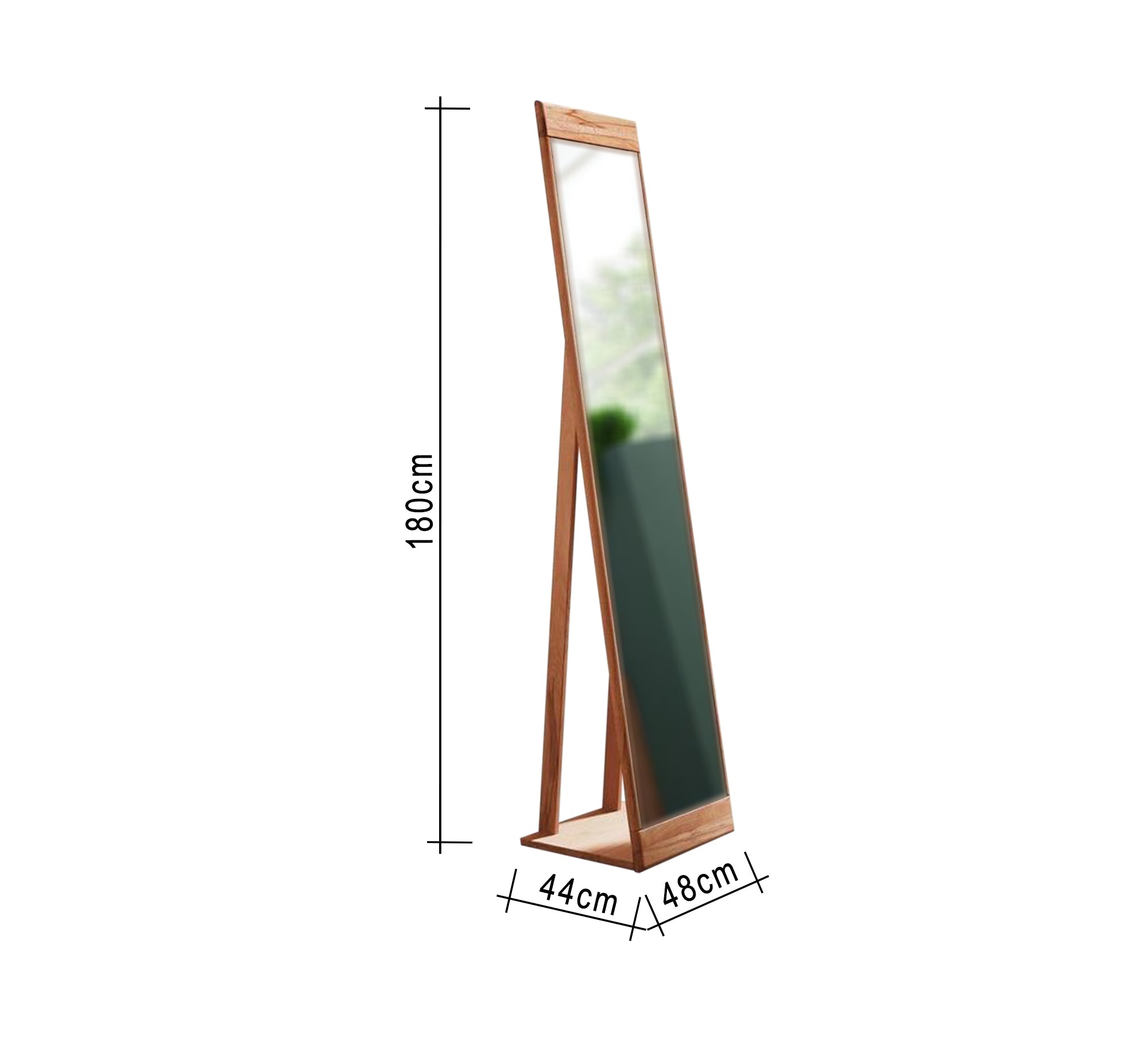 Floor mirror with a base leg and a fixing arm - Vitrine Furniture - Décor