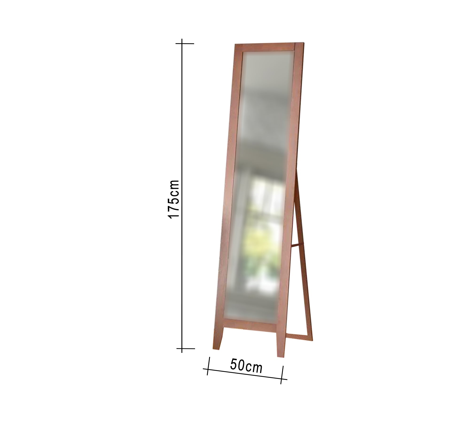 Floor mirror with a raised leg and a fixing arm - Vitrine Furniture - Décor