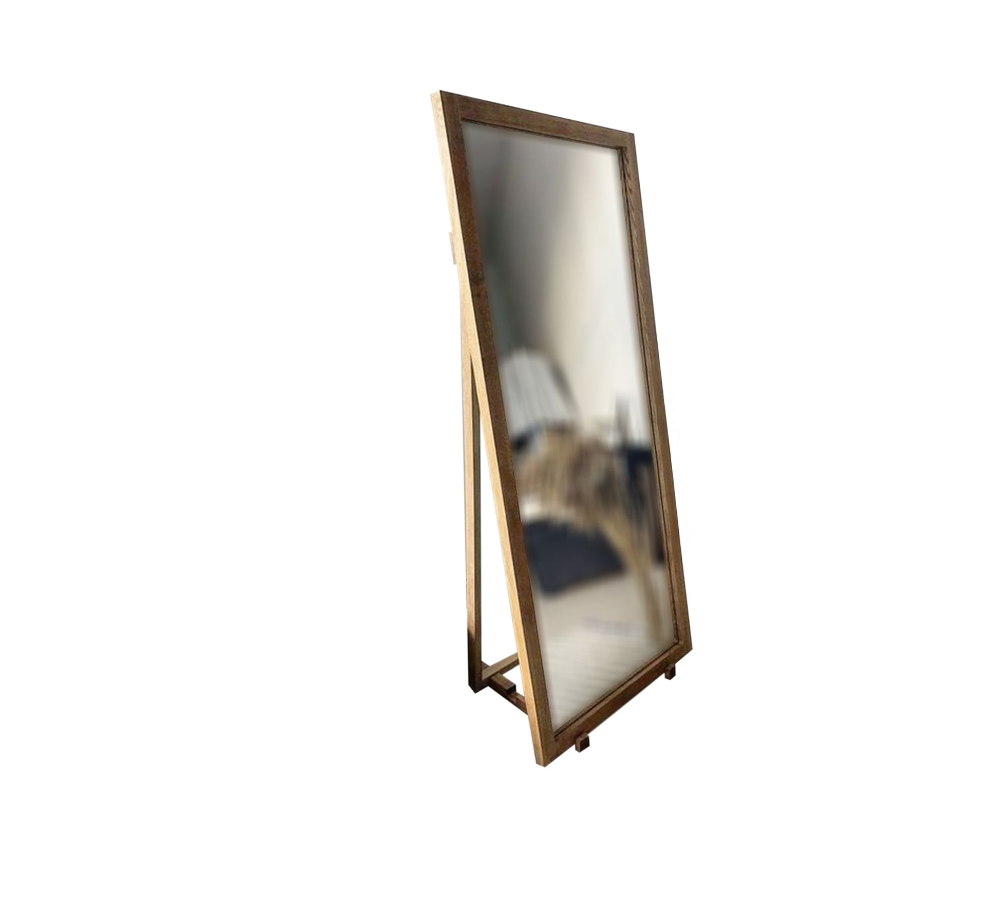 Floor Mirror with Connected Legs and Adjustable Tilt Floor Stand - Vitrine Furniture - Décor