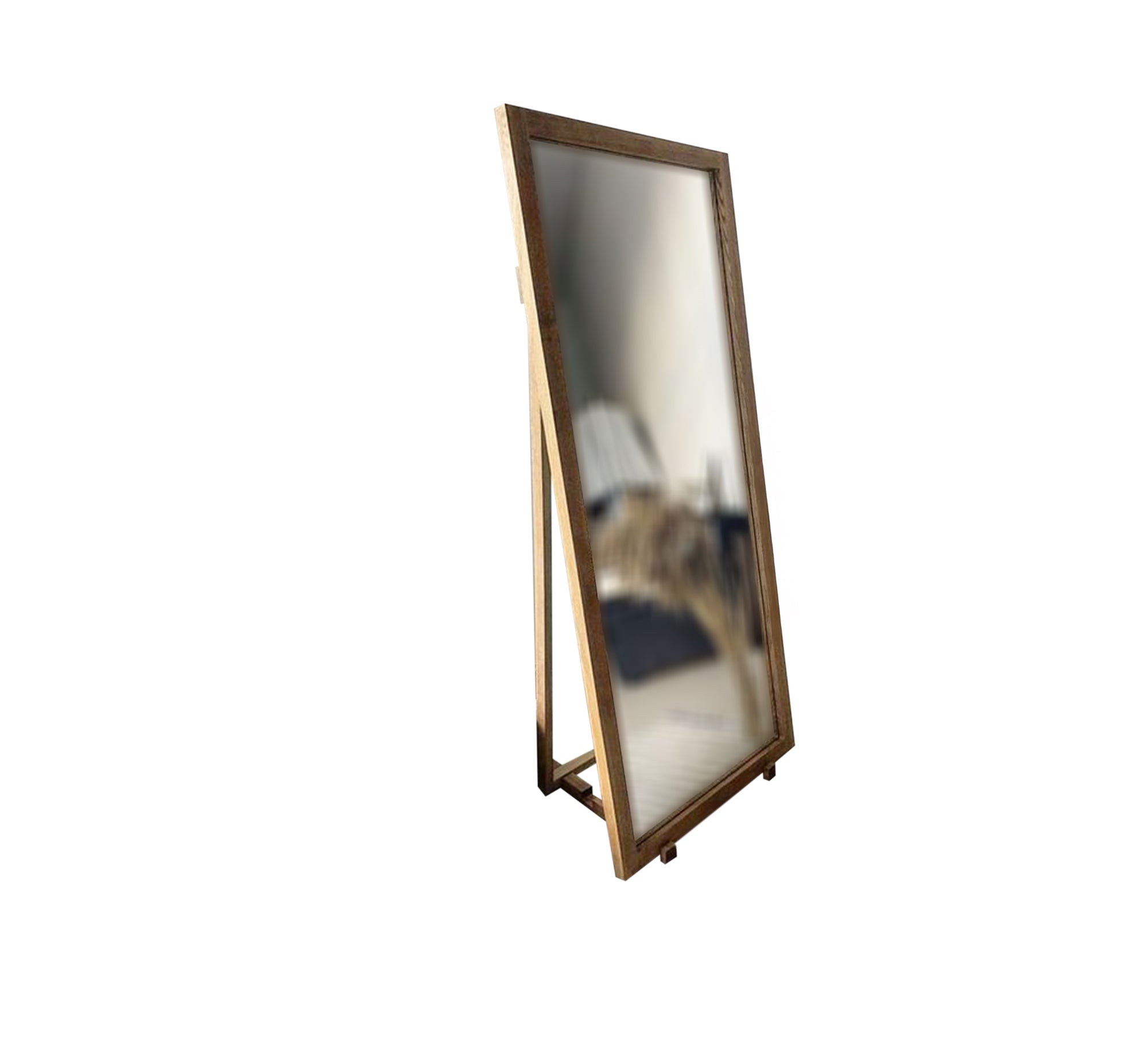 Floor Mirror with Connected Legs and Adjustable Tilt Floor Stand - Vitrine Furniture - Décor