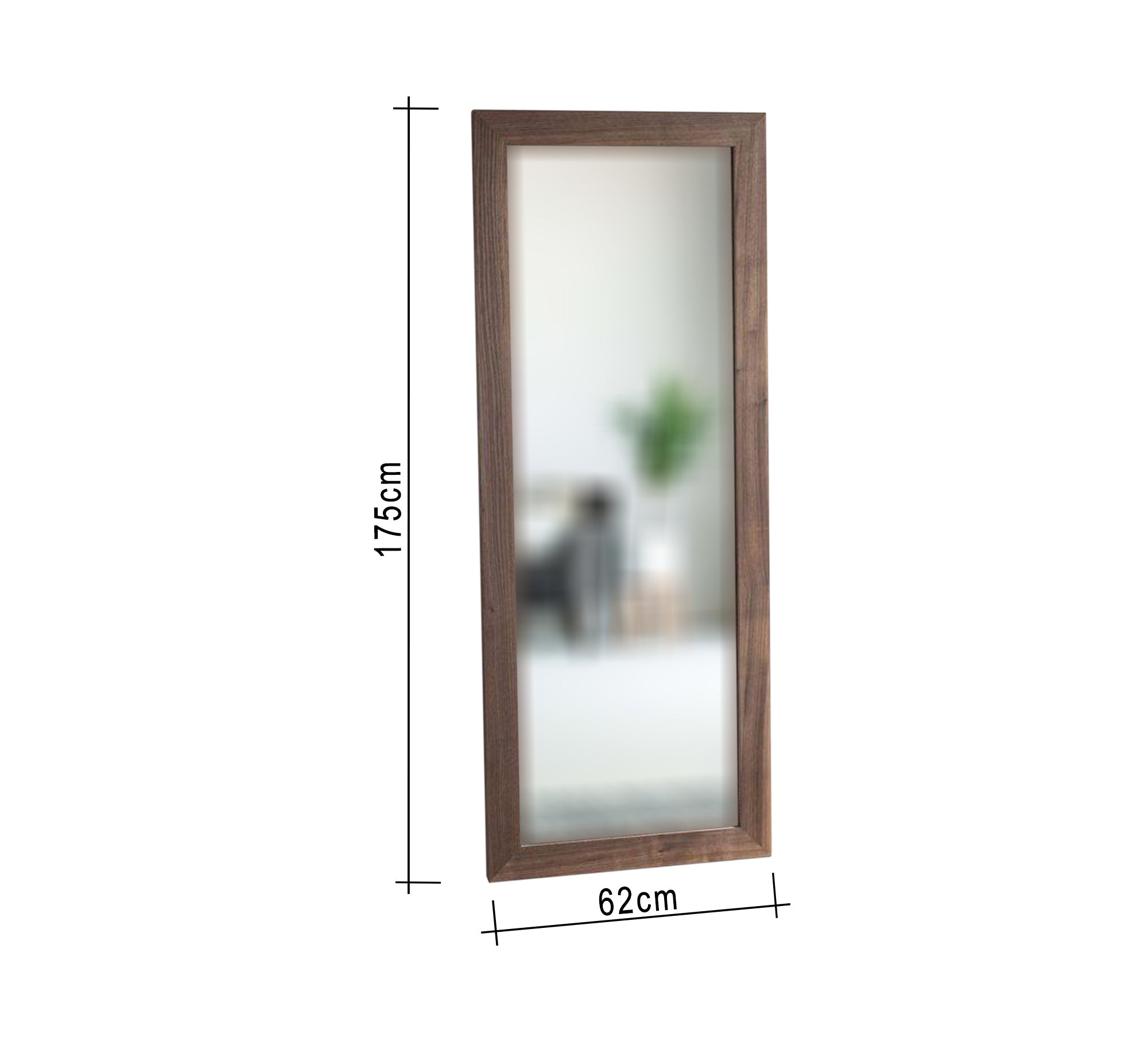 Floor mirrors with a rectangular brown frame - Vitrine Furniture - Décor