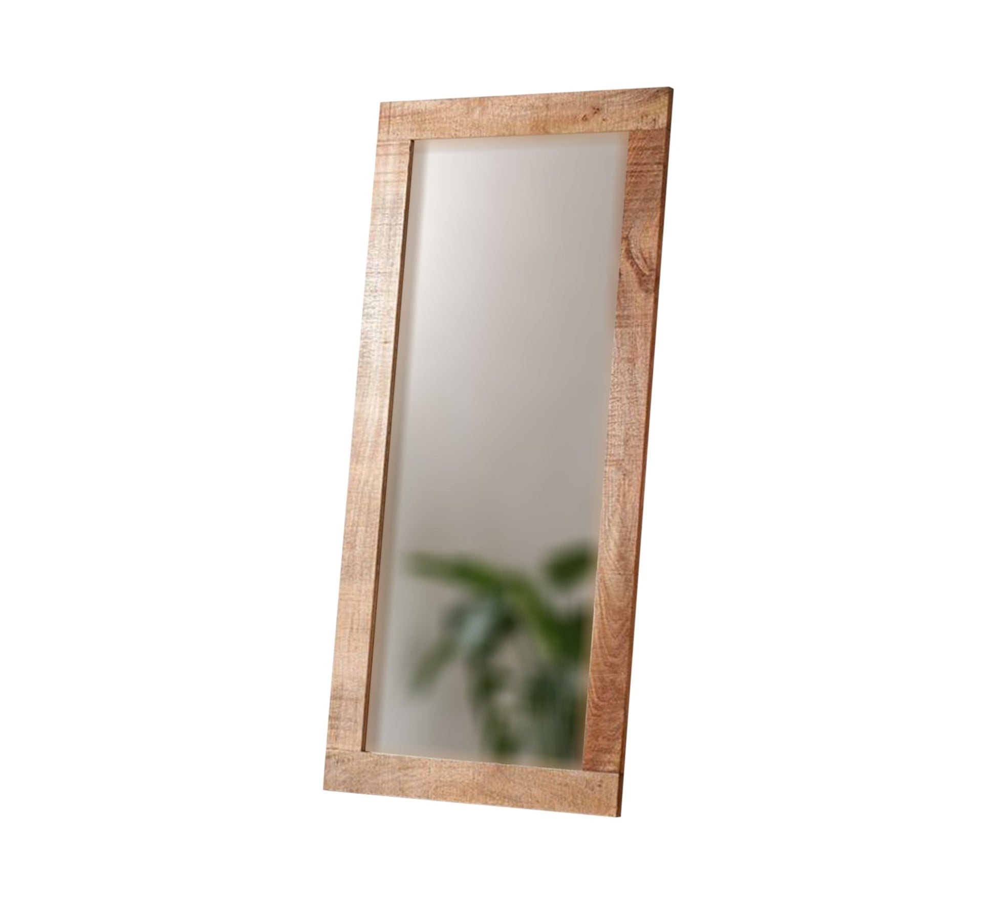 Floor Mounting Mirror in Brown Wood - Vitrine Furniture - Décor