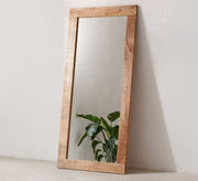 Floor Mounting Mirror in Brown Wood - Vitrine Furniture - Décor