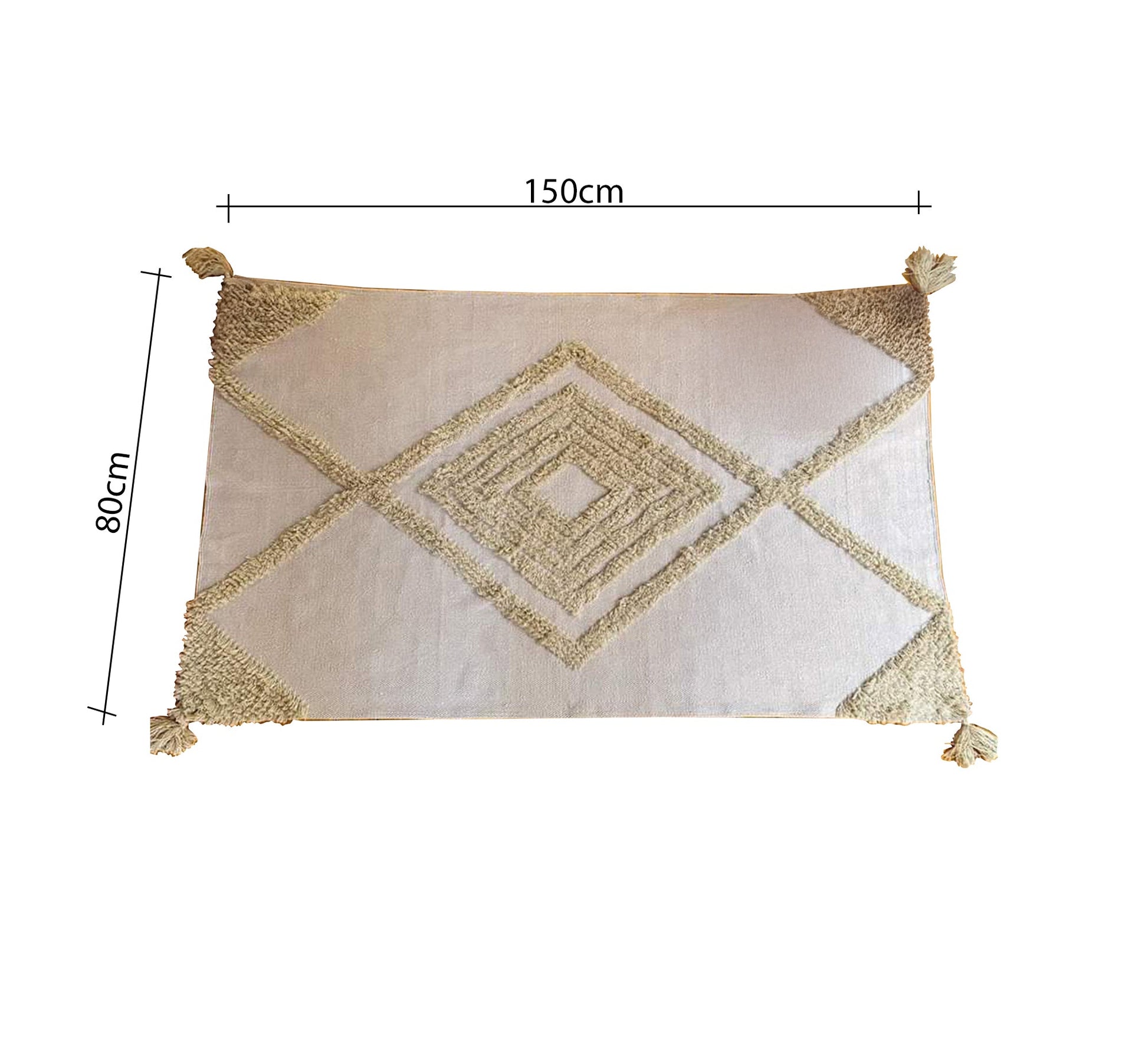 Floor rug with a pattern that blends flat and raised elements - Vitrine Furniture - Accessories