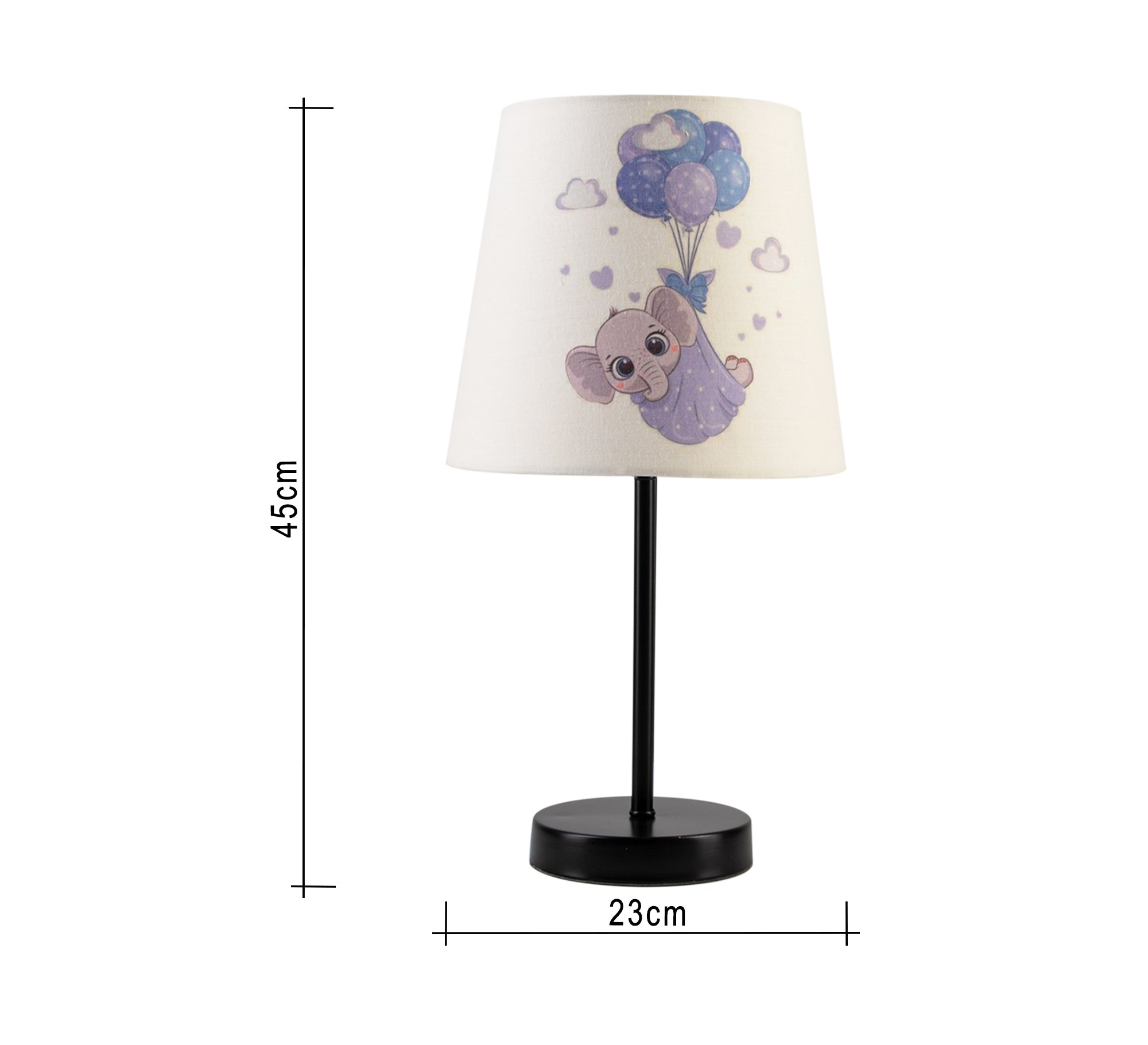 Flying Elephant Lamp: Cute design for your kids with black base - Vitrine Furniture - Lighting