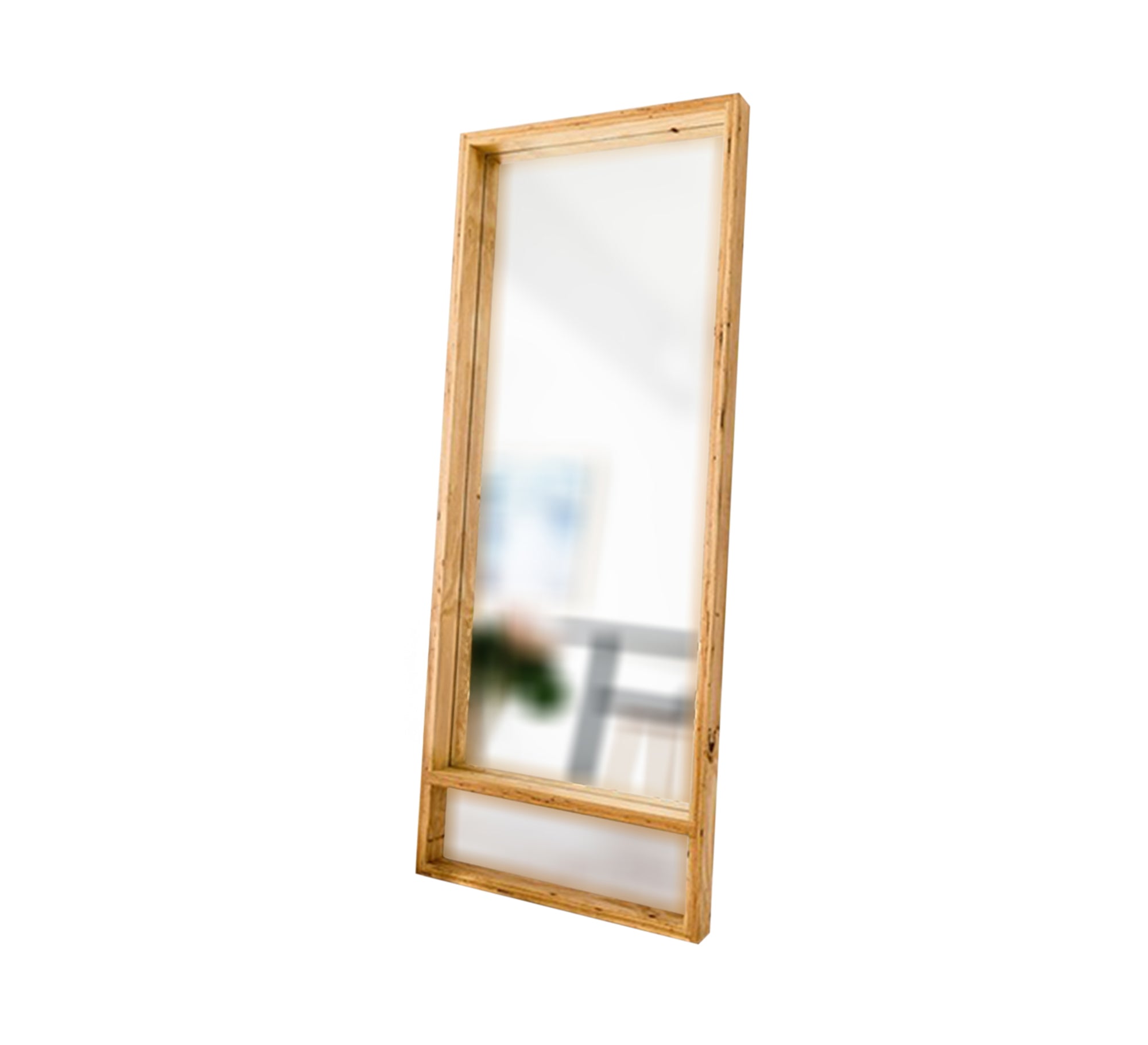Foldable floor mirror with wood frame - Vitrine Furniture - Décor