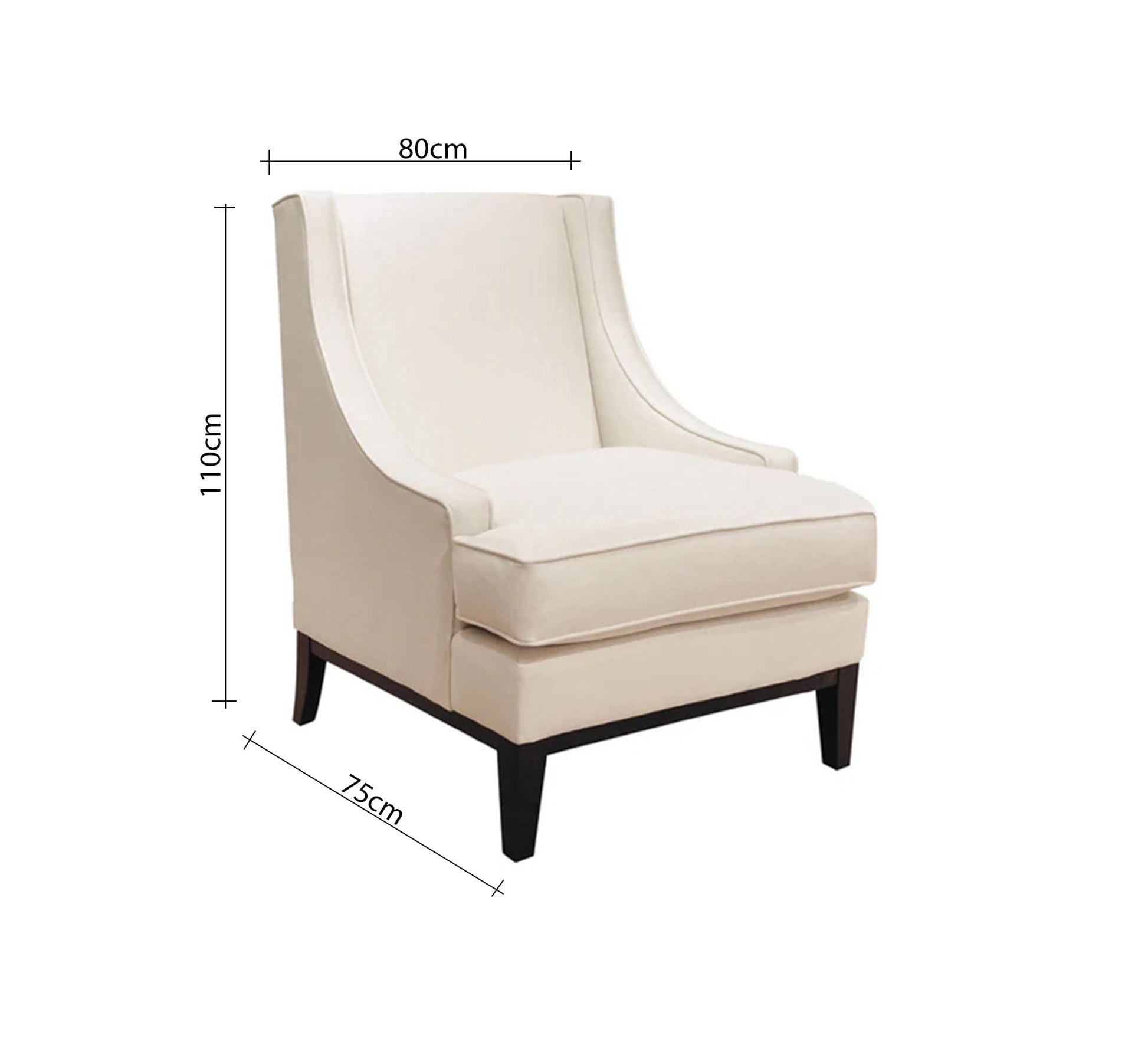 Footchair with black wooden legs - Vitrine Furniture - Furniture