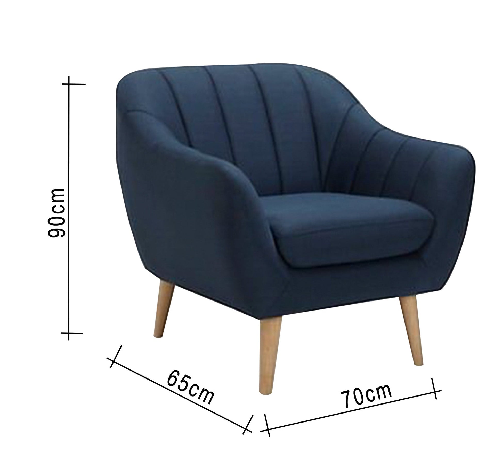 Footie chair with cascading folds on the backrest - Vitrine Furniture - Chairs & Chaise lounge