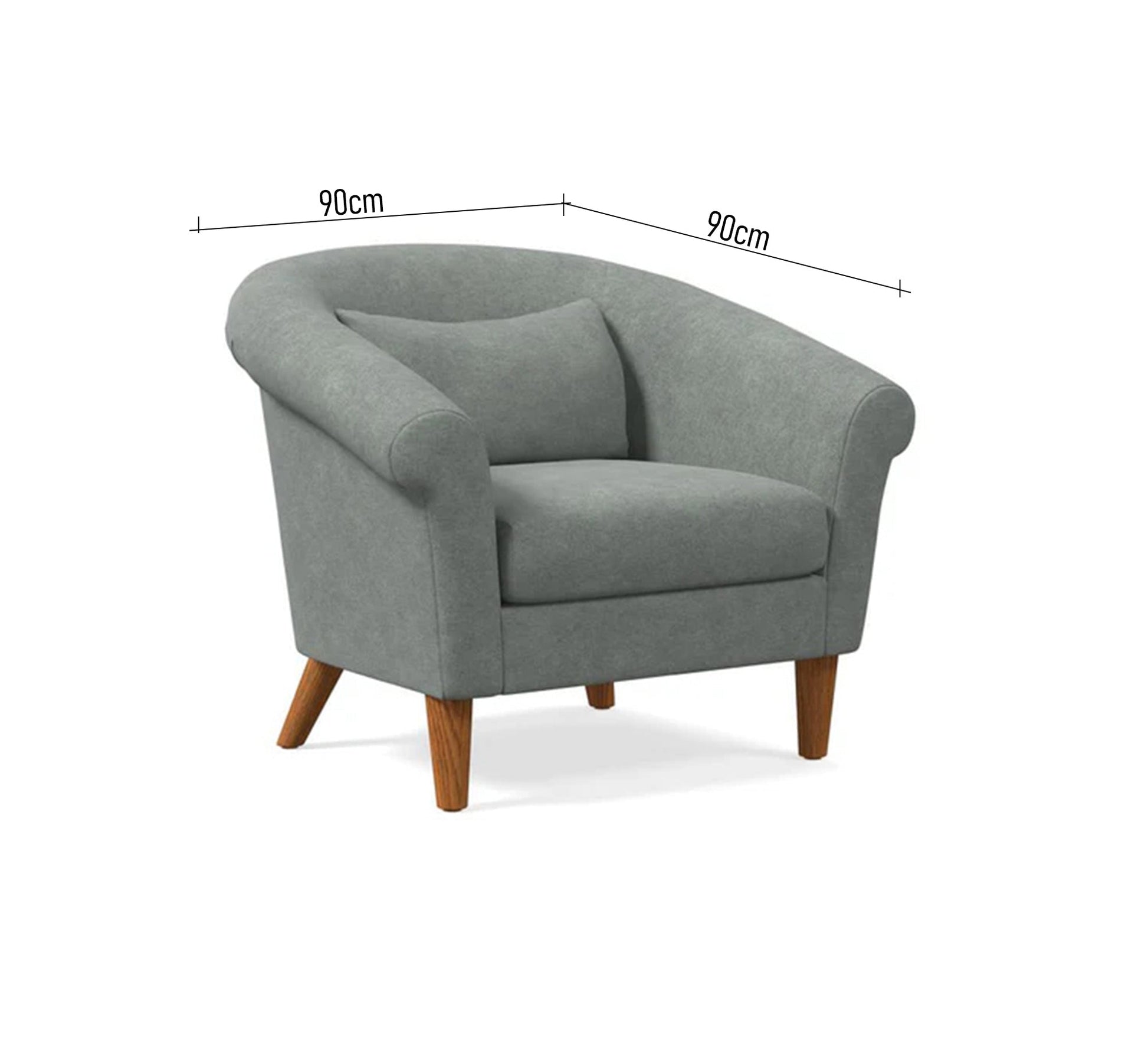 Footstool with tapered wooden legs - Vitrine Furniture - Chairs & Chaise lounge