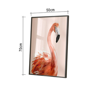Frame of a flamingo with a black frame - Vitrine Furniture - Décor