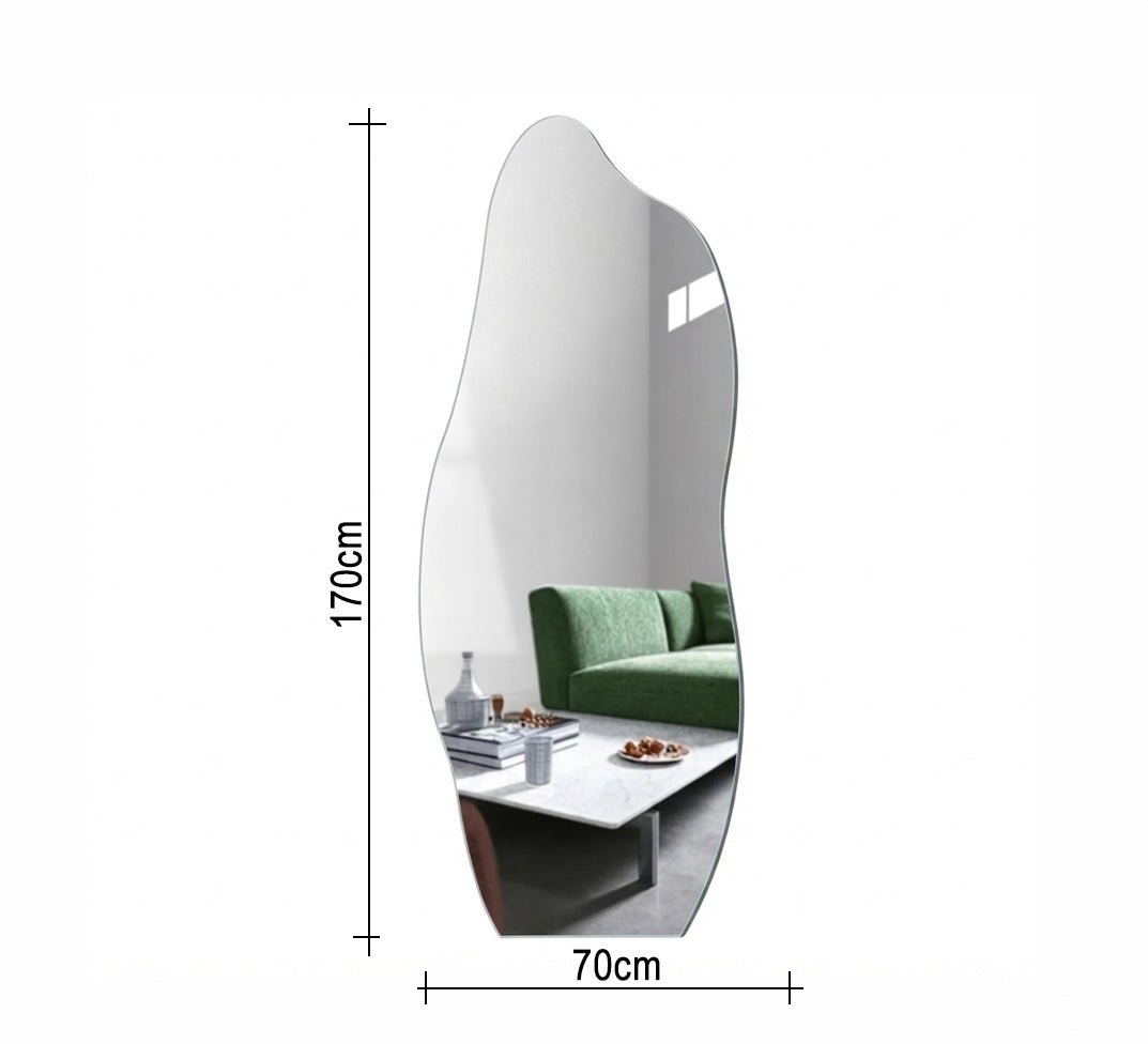 Frameless organic long-length mirror - Vitrine Furniture - Mirrors