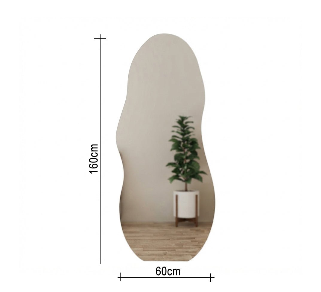 Frameless wavy vertical mirror - Vitrine Furniture - Mirrors