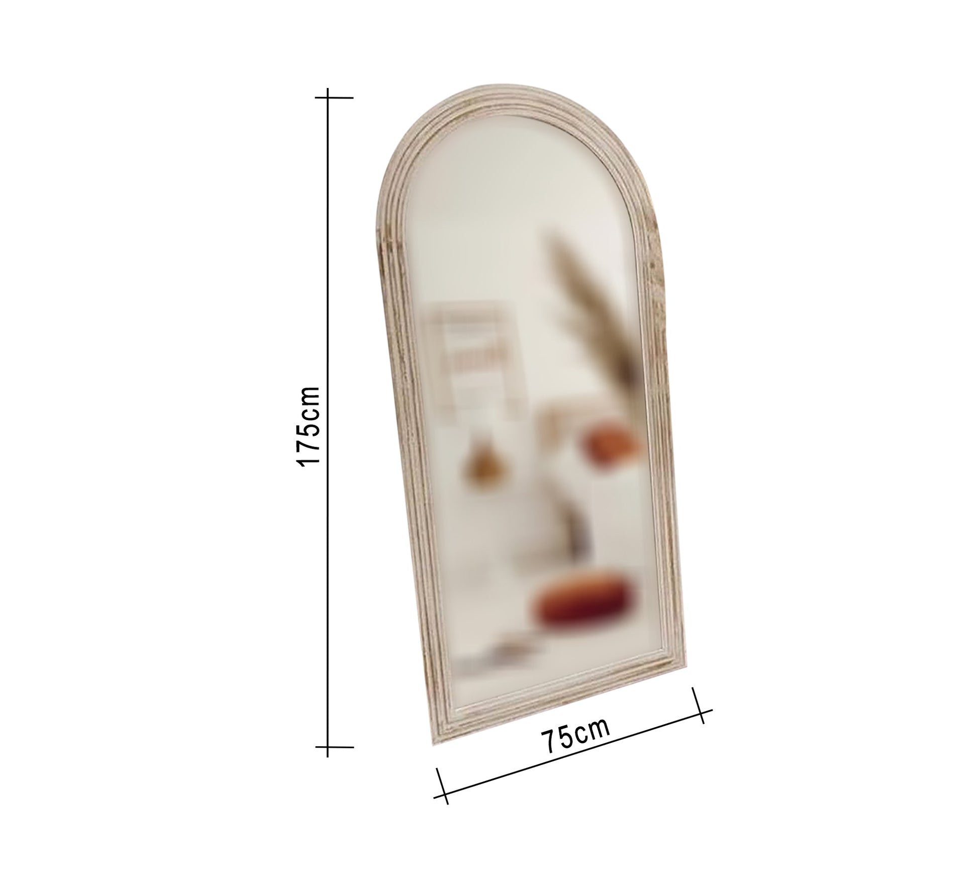 Front Foyer Mirror with Semicircular Top Frame - Vitrine Furniture - Décor