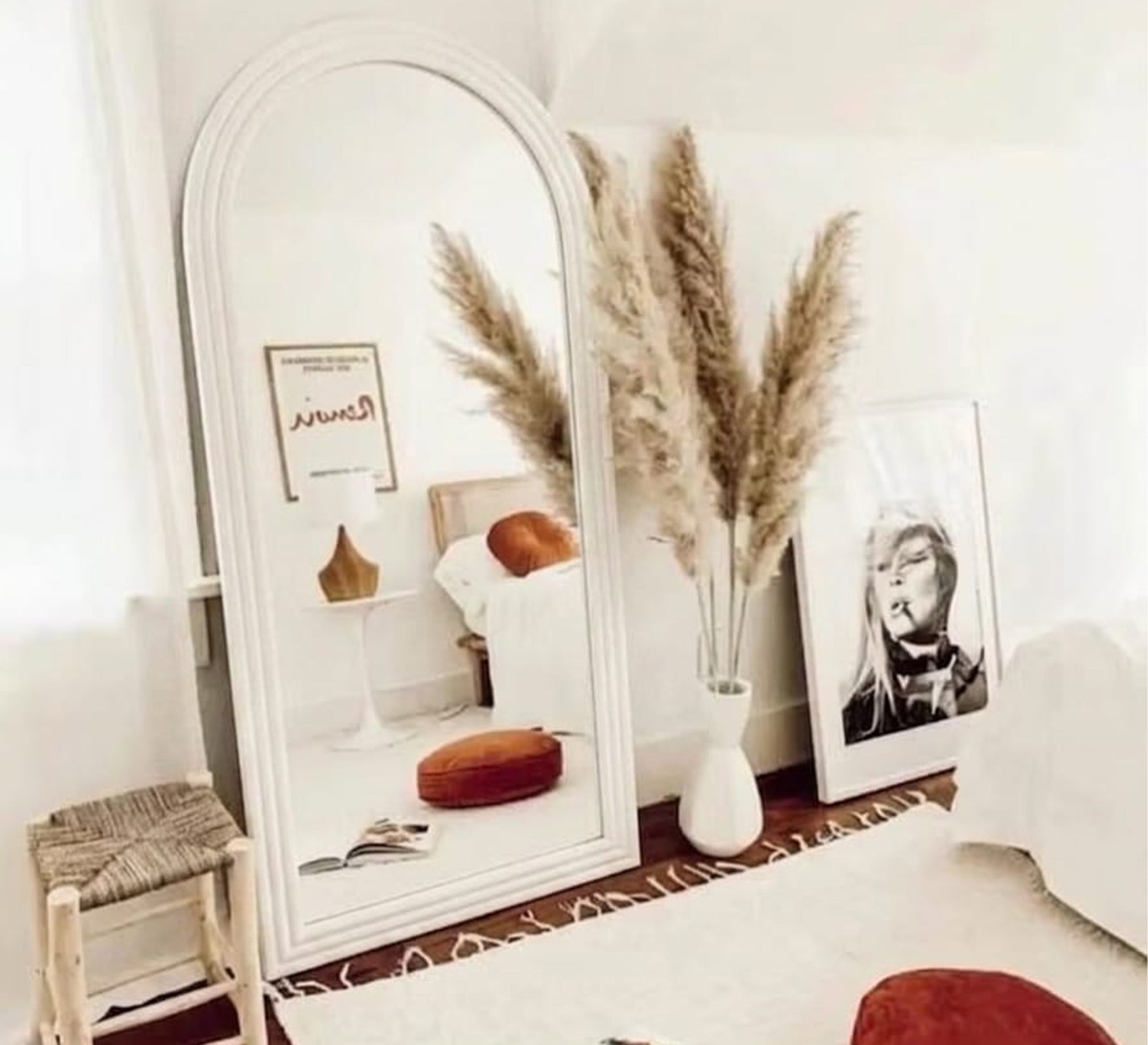 Front Foyer Mirror with Semicircular Top Frame - Vitrine Furniture - Mirrors