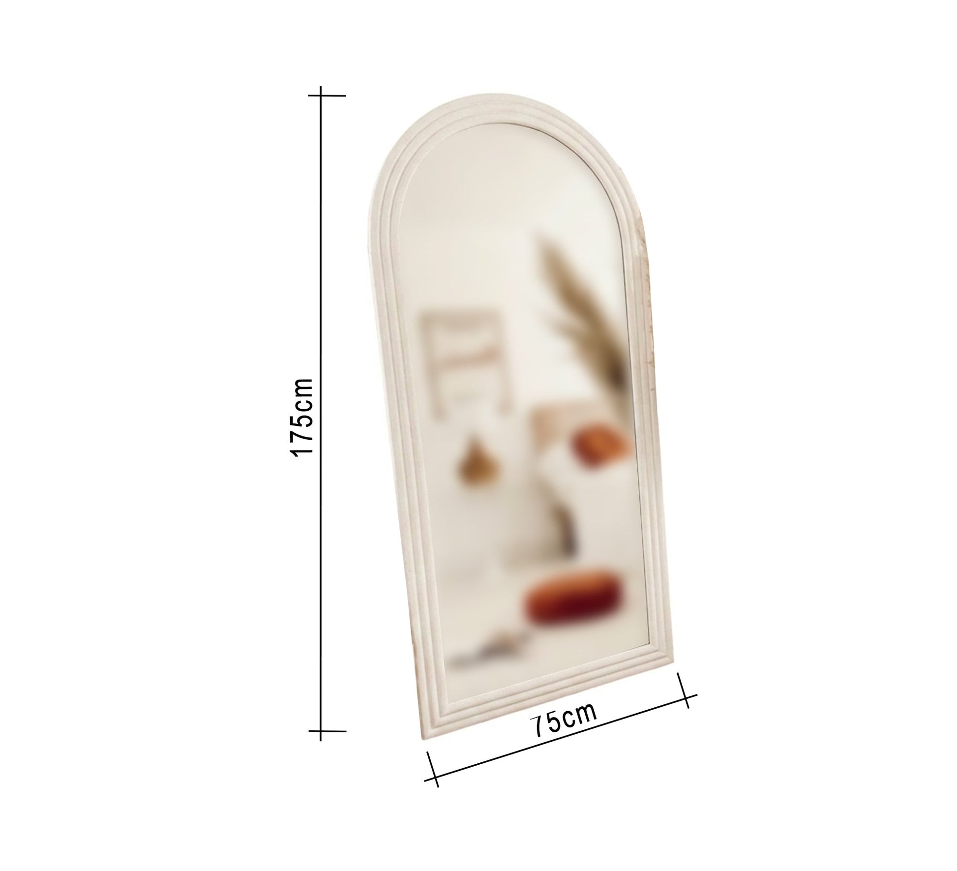 Front Foyer Mirror with Semicircular Top Frame - Vitrine Furniture - Mirrors