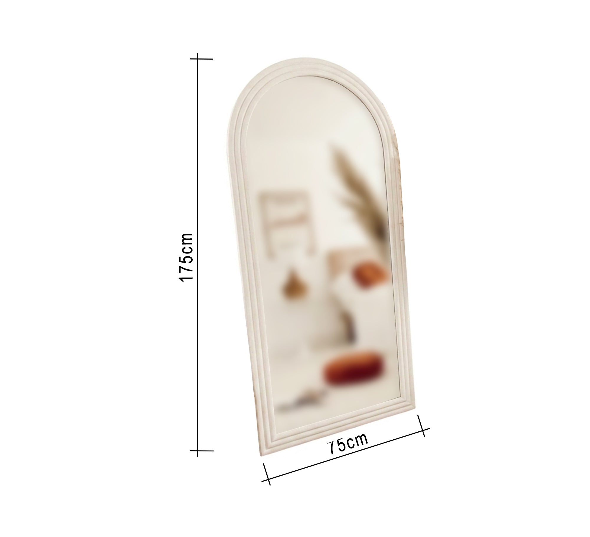 Front Foyer Mirror with Semicircular Top Frame - Vitrine Furniture - Mirrors