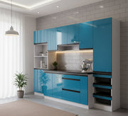 Full kitchen turquoise - Vitrine Furniture - Kitchen Sets