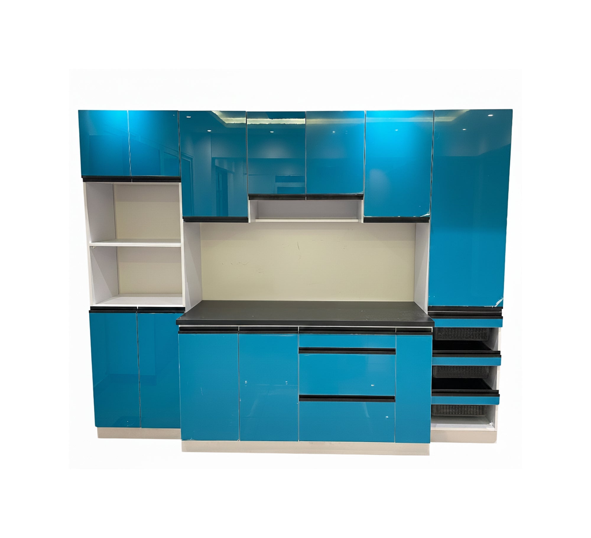 <廃盤品> VITRINI(turquoise blue-oak) Full kitchen turquoise – Vitrine Furniture