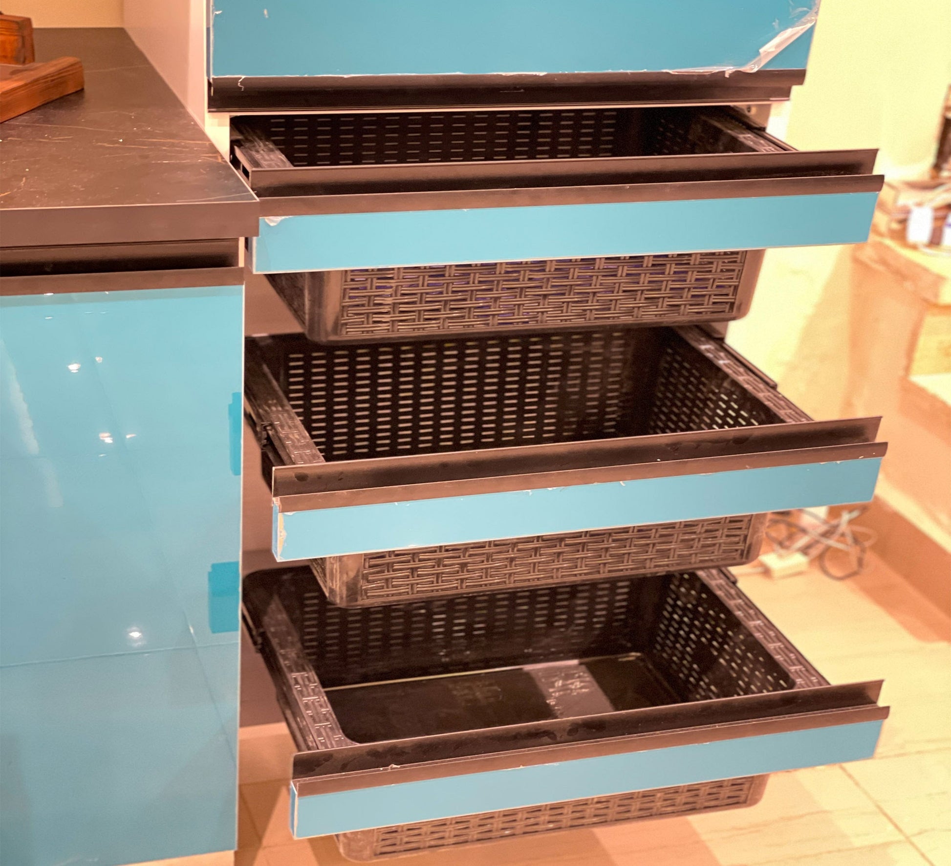 Full kitchen turquoise - Vitrine Furniture - Kitchen Sets