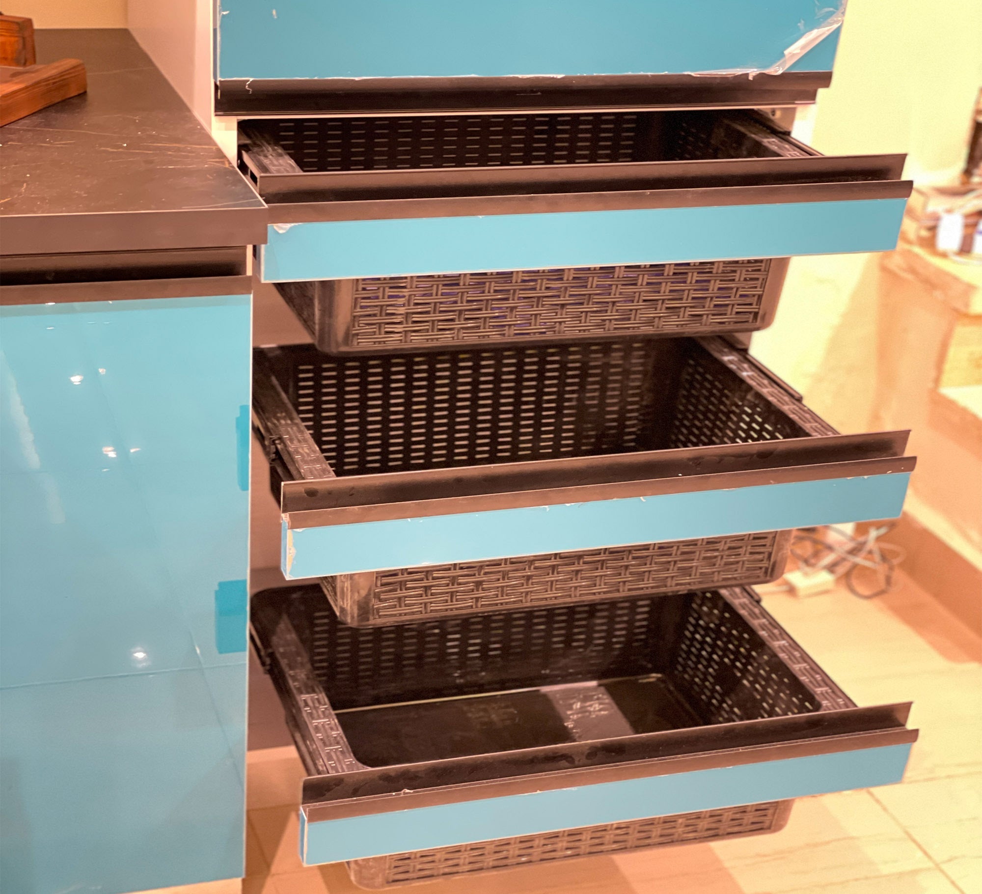 Full kitchen turquoise - Vitrine Furniture - Kitchen Sets