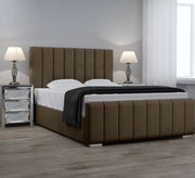 Fully padded brown bed with headboards - Vitrine Furniture - Furniture