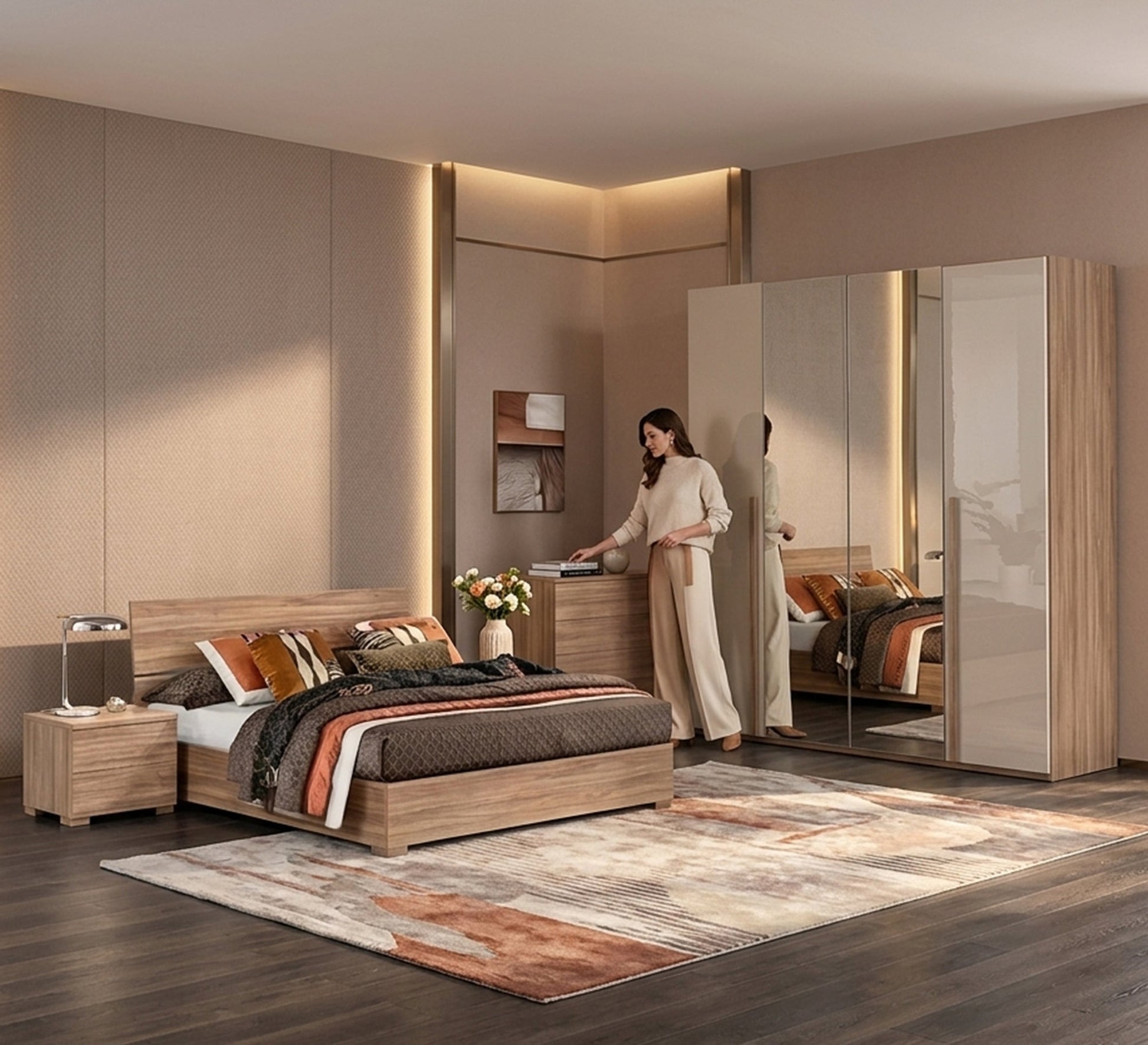 Furnish your chalet with (living corner, kitchen, master bedroom, children's bed, and wardrobe) - Vitrine Furniture - Offers