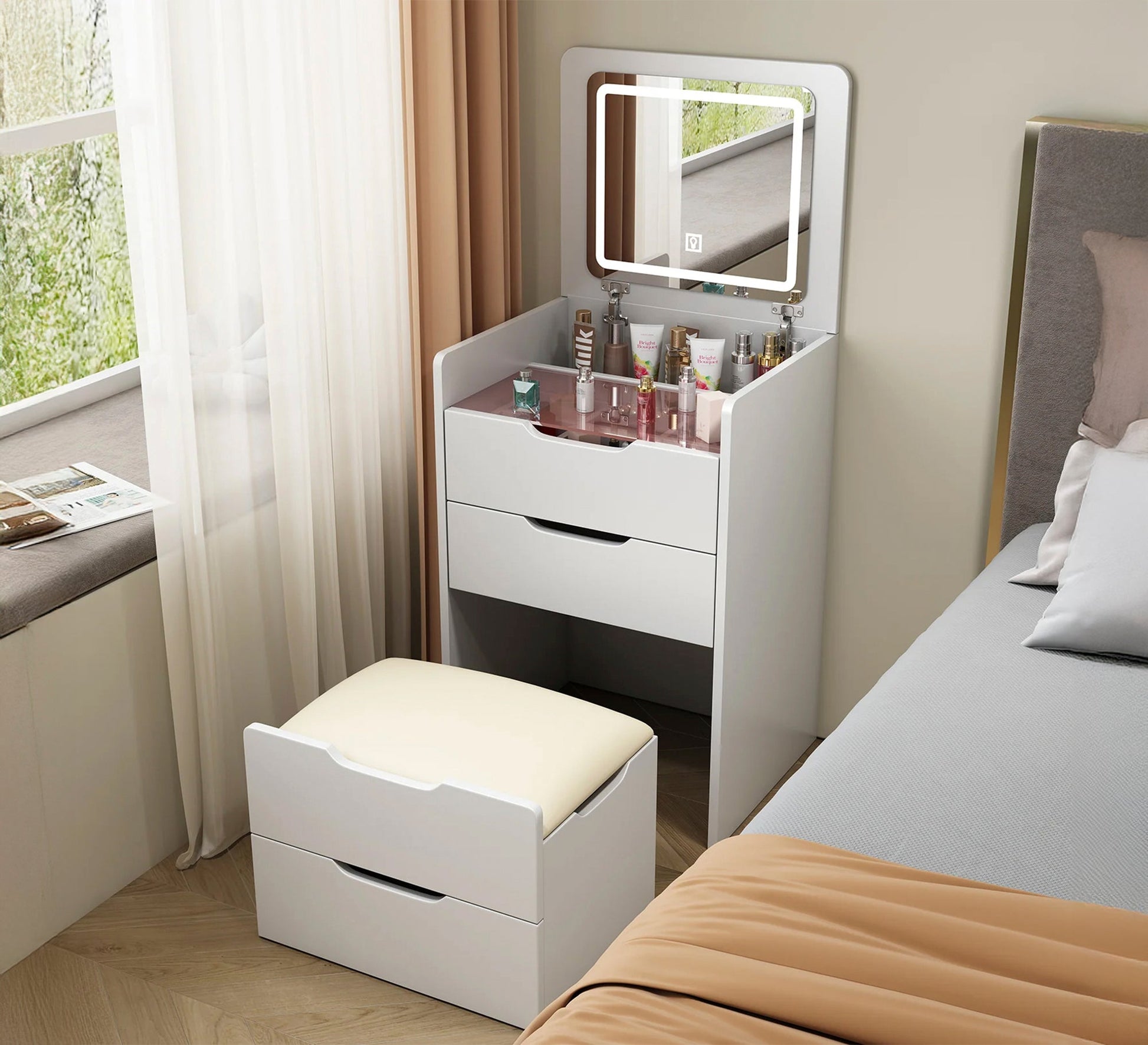 Genuine space - saving dressing table - Vitrine Furniture - Makeup Vanities