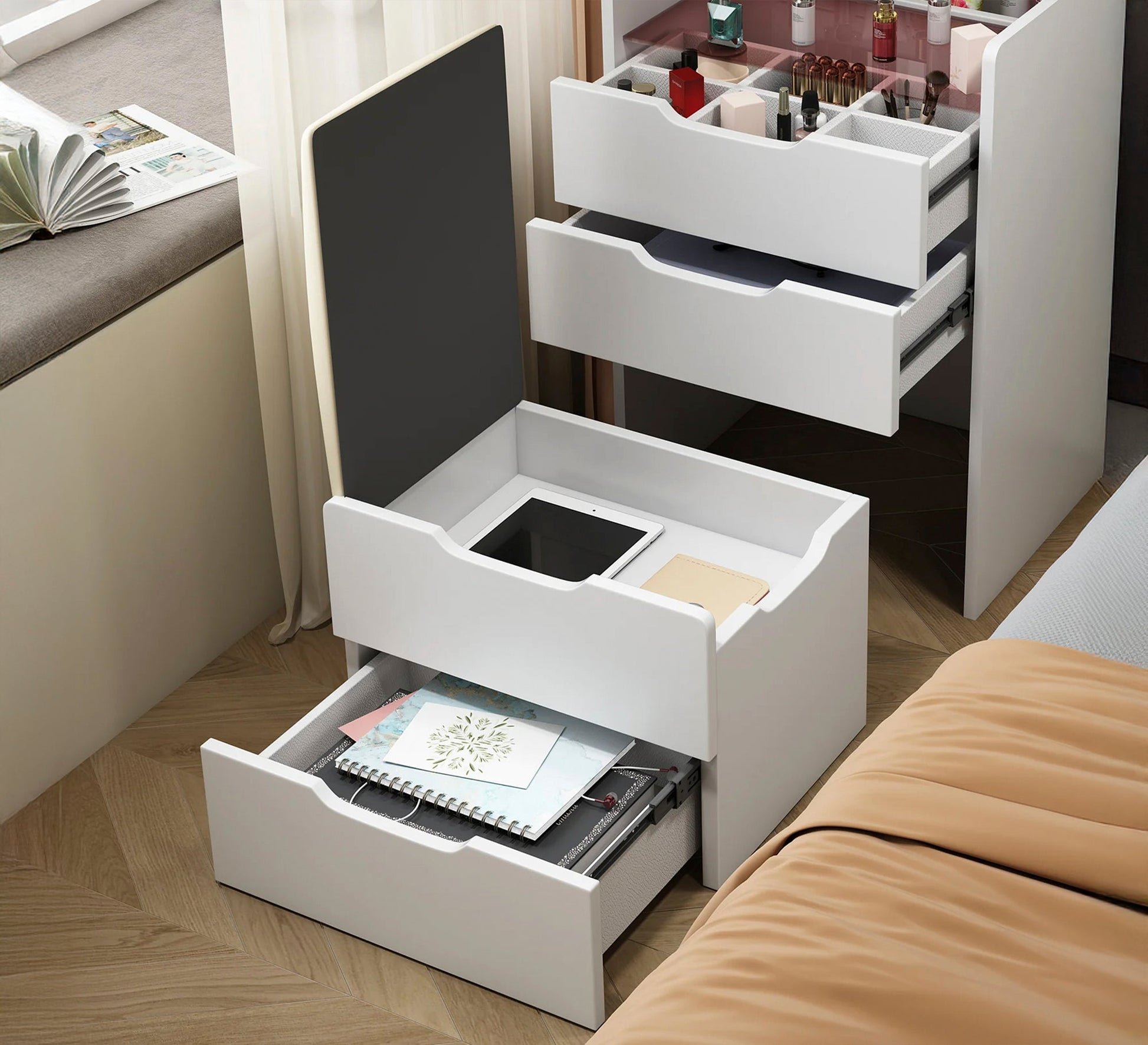 Genuine space - saving dressing table - Vitrine Furniture - Makeup Vanities