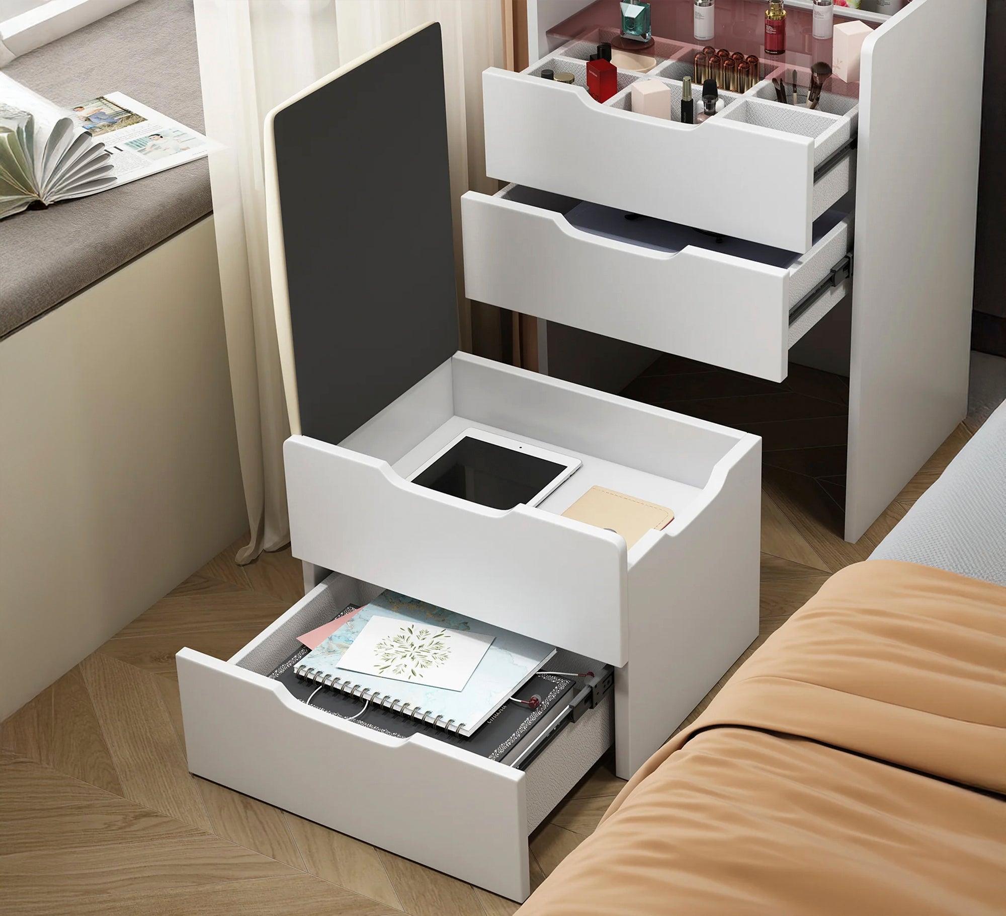 Genuine space - saving dressing table - Vitrine Furniture - Makeup Vanities