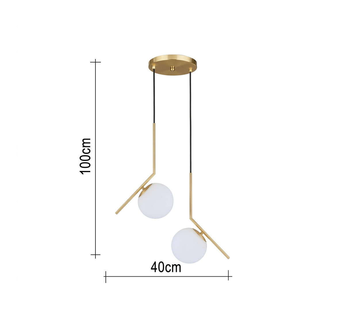Geometric 2-element ceiling chandelier - Vitrine Furniture - Ceiling lights
