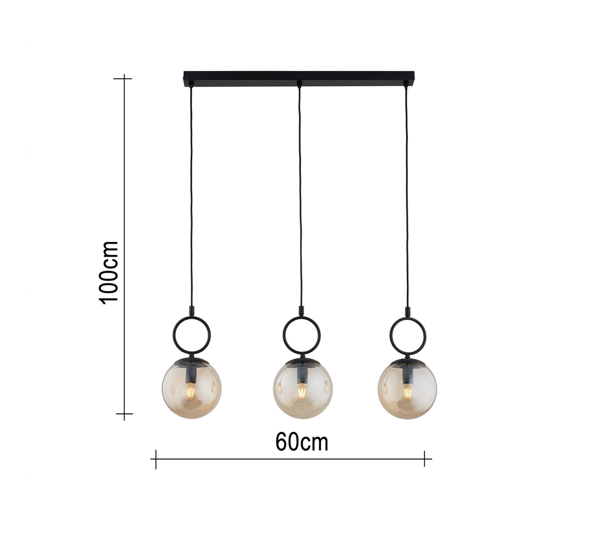 Geometric 3-light ceiling chandelier - Vitrine Furniture - Ceiling lights