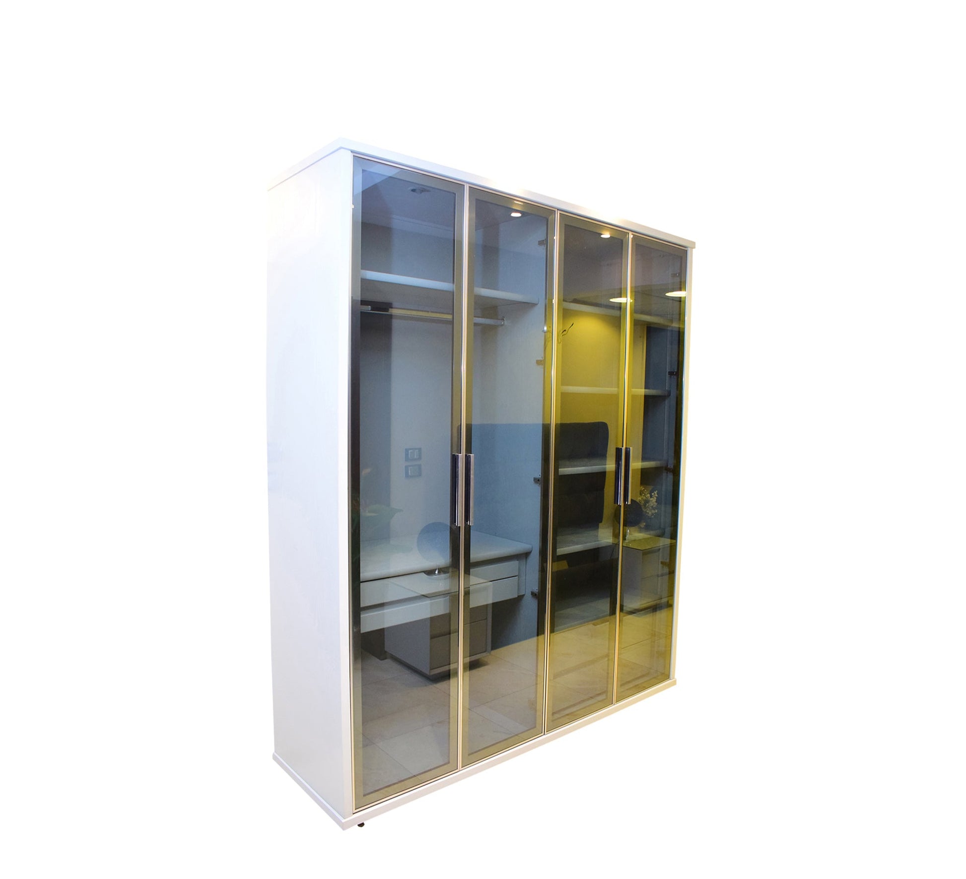 Glass - Door Wardrobe for Master Bedrooms - Vitrine Furniture - 