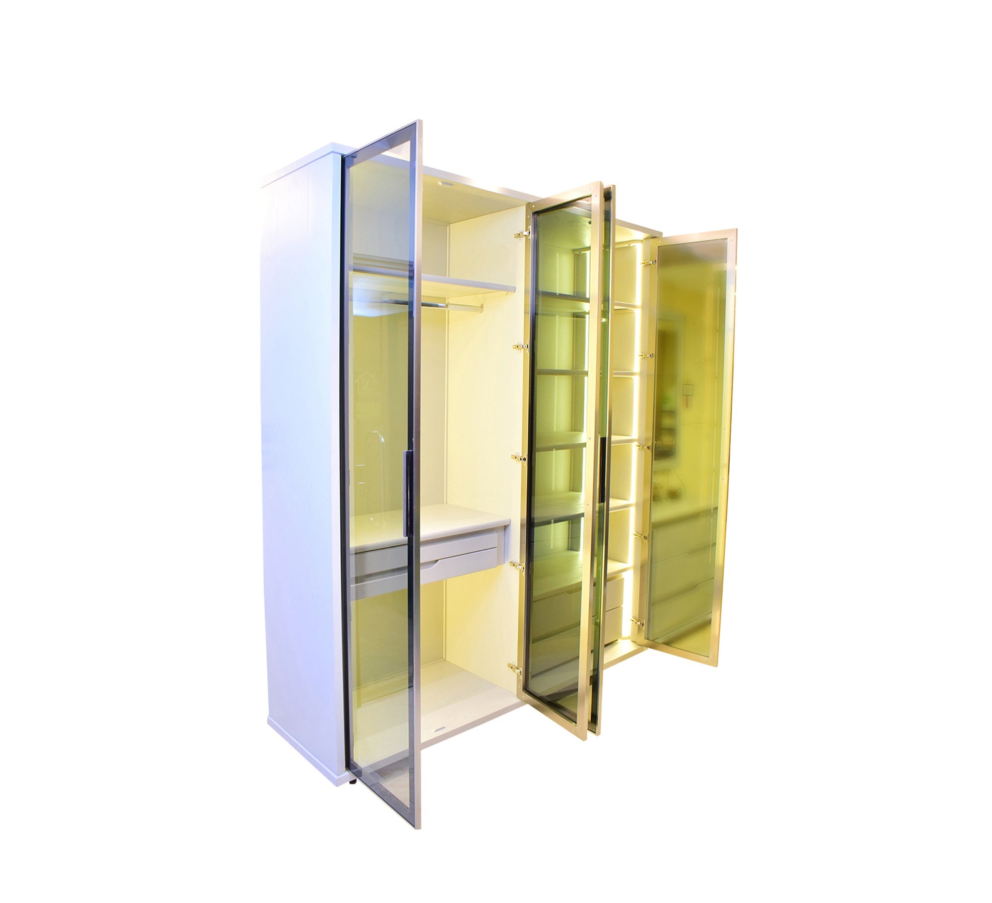 Glass - Door Wardrobe for Master Bedrooms - Vitrine Furniture - 