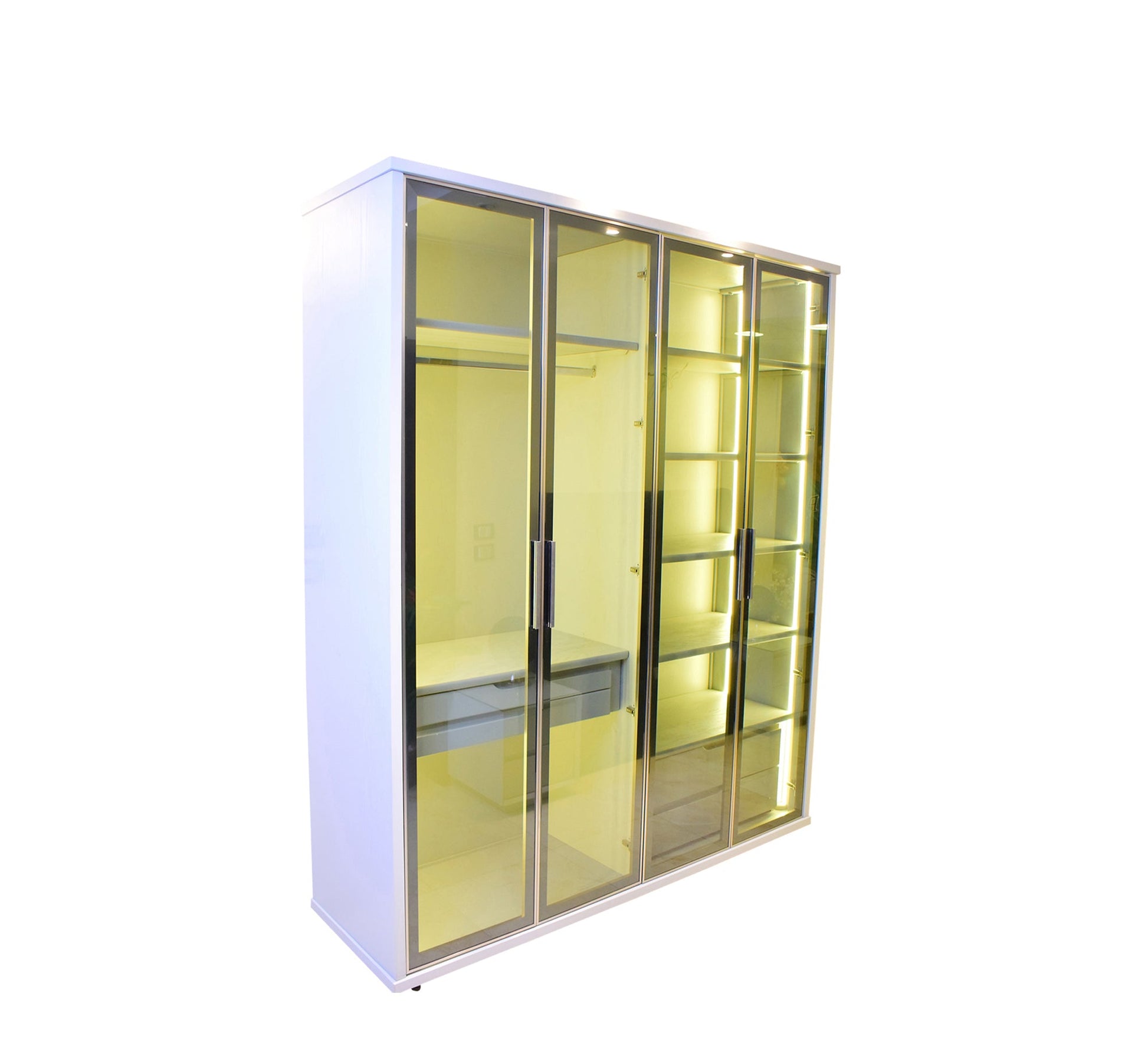 Glass - Door Wardrobe for Master Bedrooms - Vitrine Furniture - 