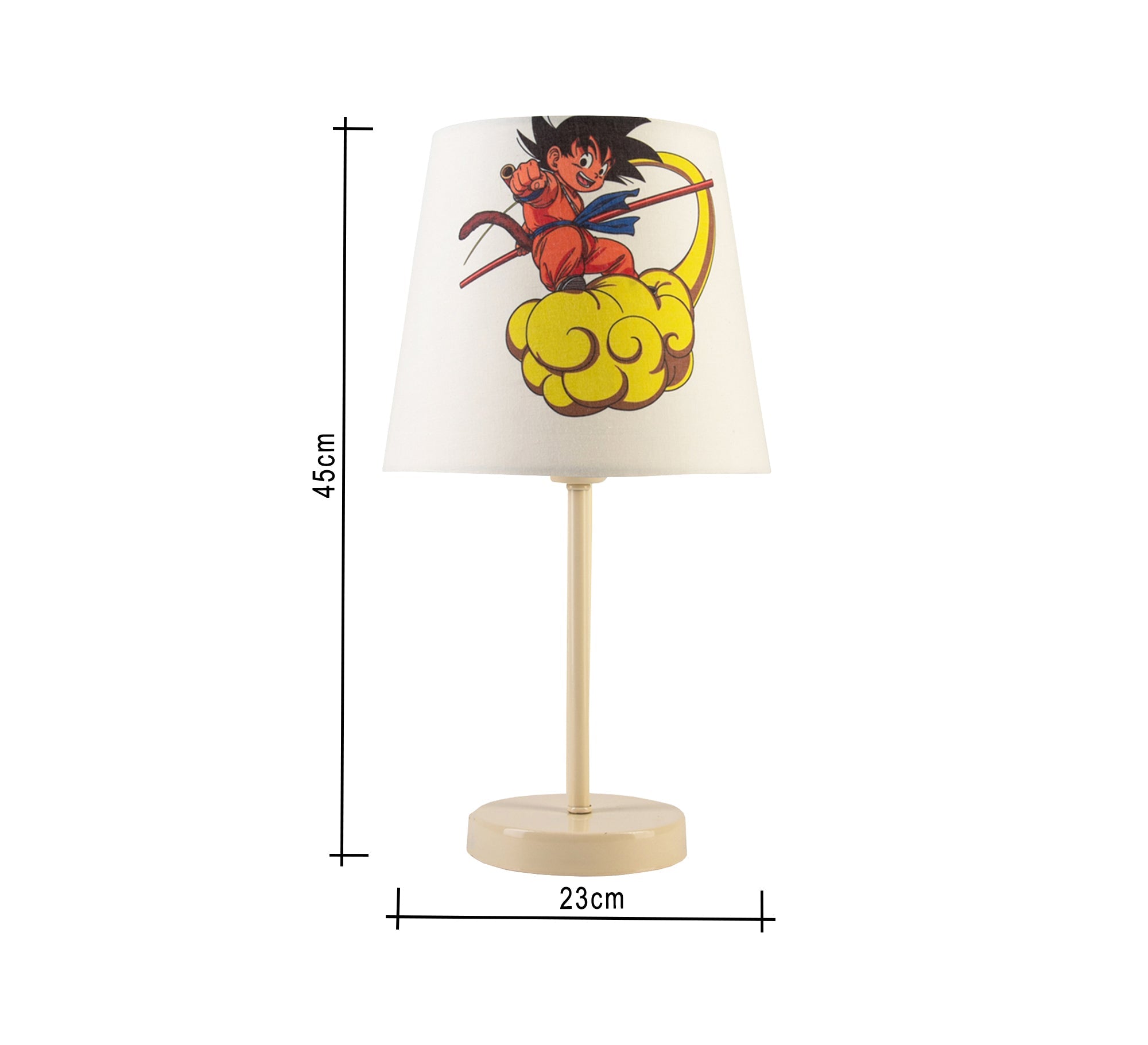 Goku Lamp: The Anime Hero Lights Up Your Room with a Beige Base - Vitrine Furniture - Lighting