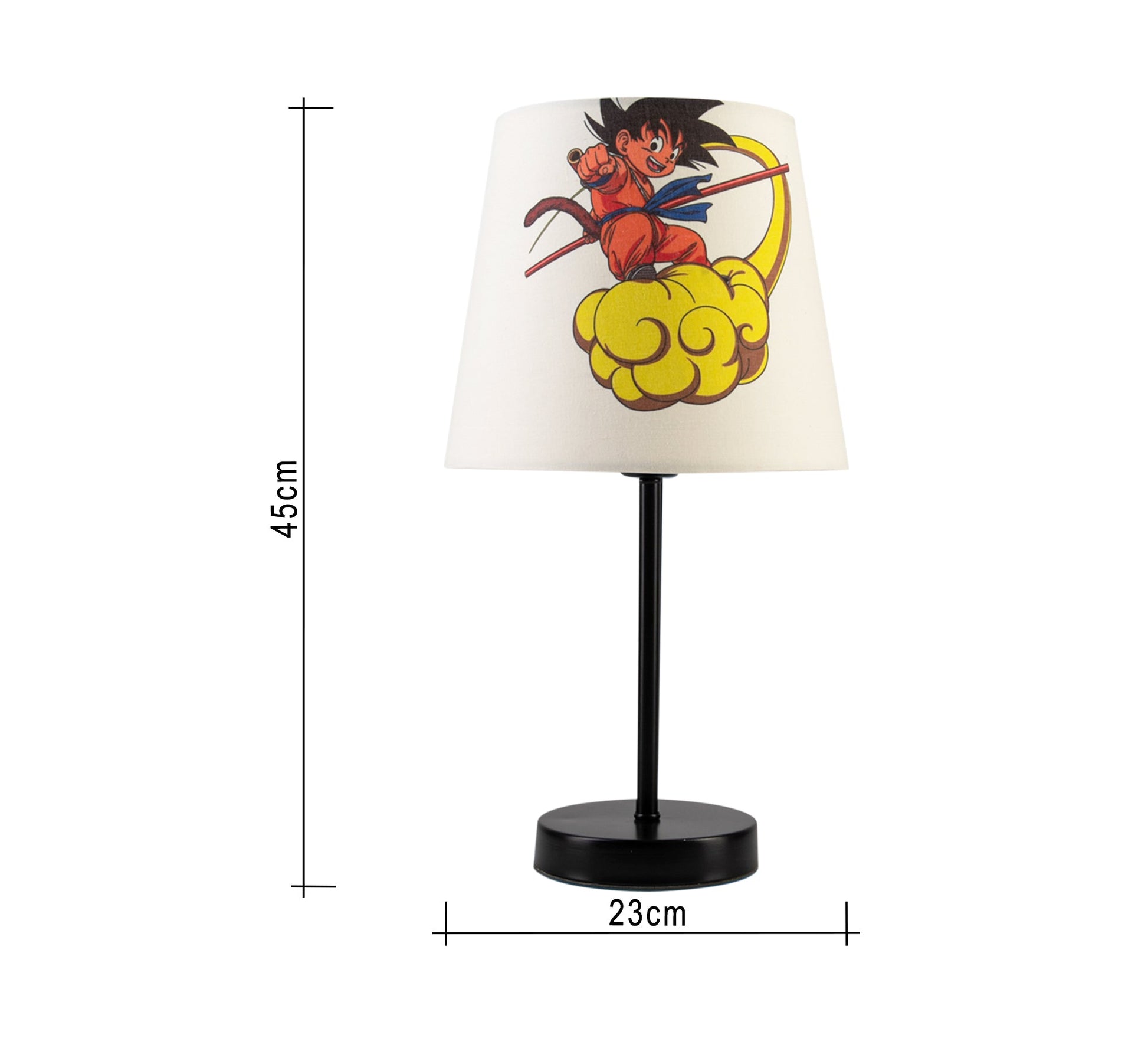 Goku Lamp: The anime hero lights up your room with a black base. - Vitrine Furniture - Lighting