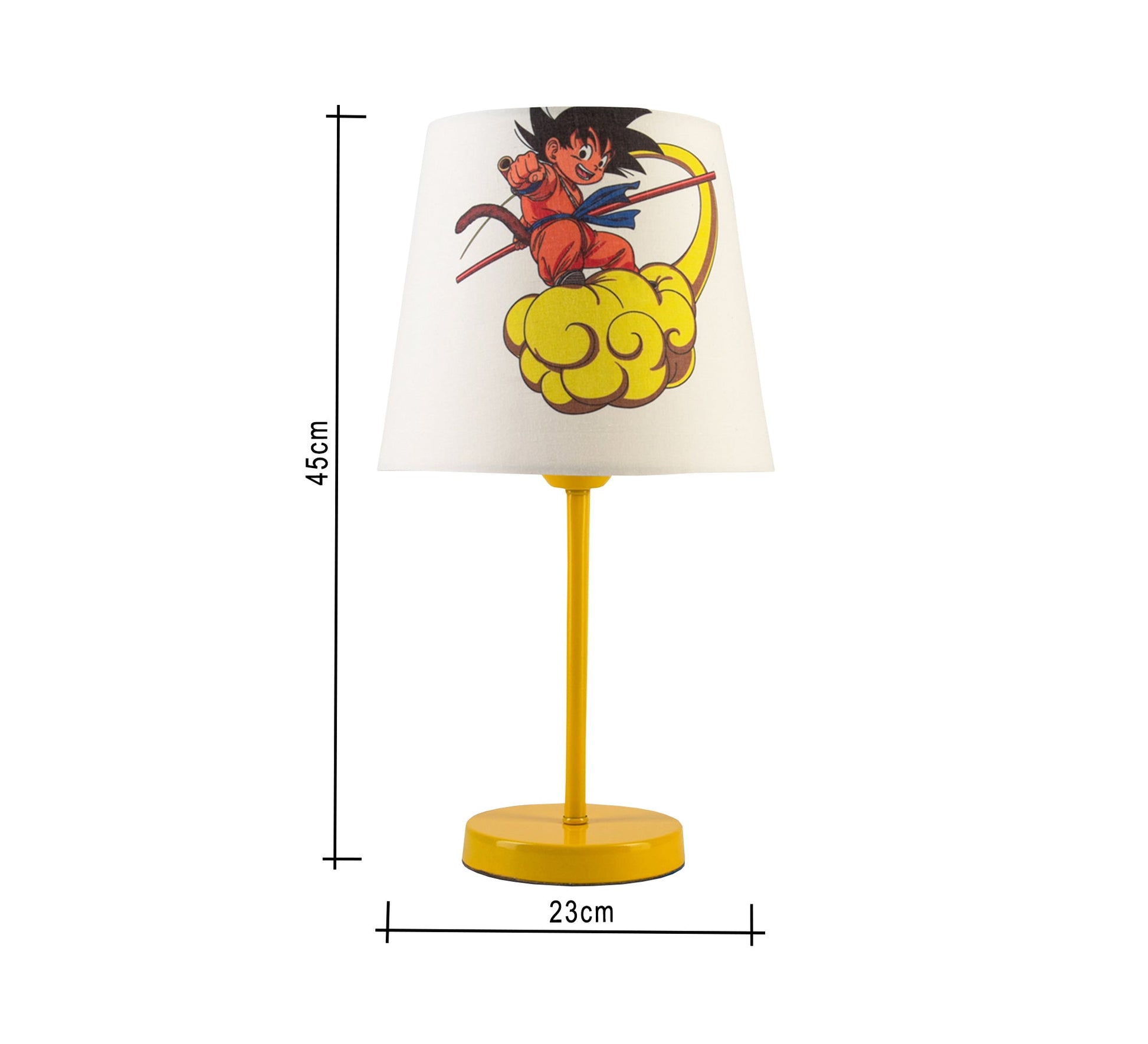 Goku Lamp: The anime hero lights up your room with a golden base. - Vitrine Furniture - Lighting