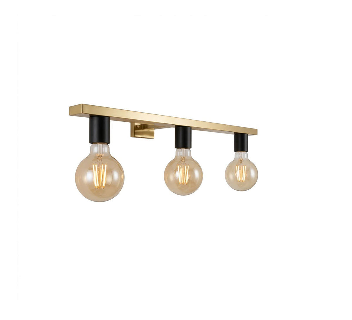 Gold Bar Ceiling Light Black Sockets - Vitrine Furniture - Ceiling lights