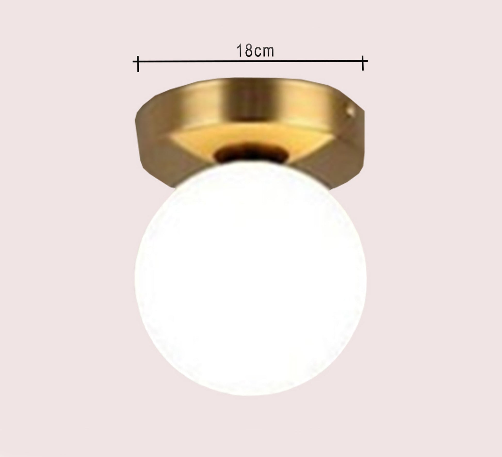 Gold Ceiling Lamp with Spherical Crystal - Vitrine Furniture - Lighting