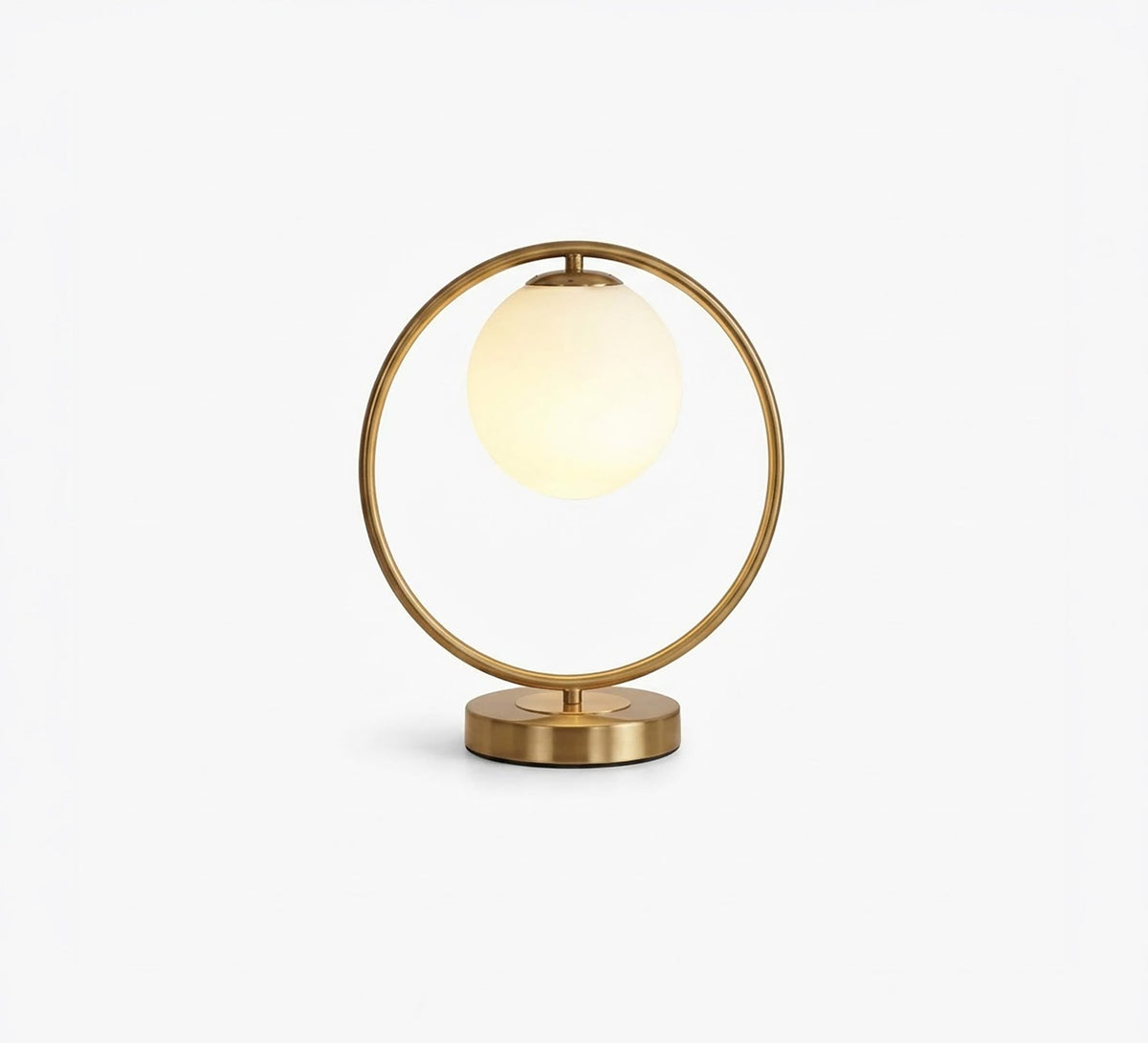 Gold Circle Ring Globe Table Lamp - Vitrine Furniture - Table lamps
