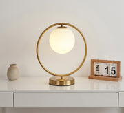 Gold Circle Ring Globe Table Lamp - Vitrine Furniture - Table lamps