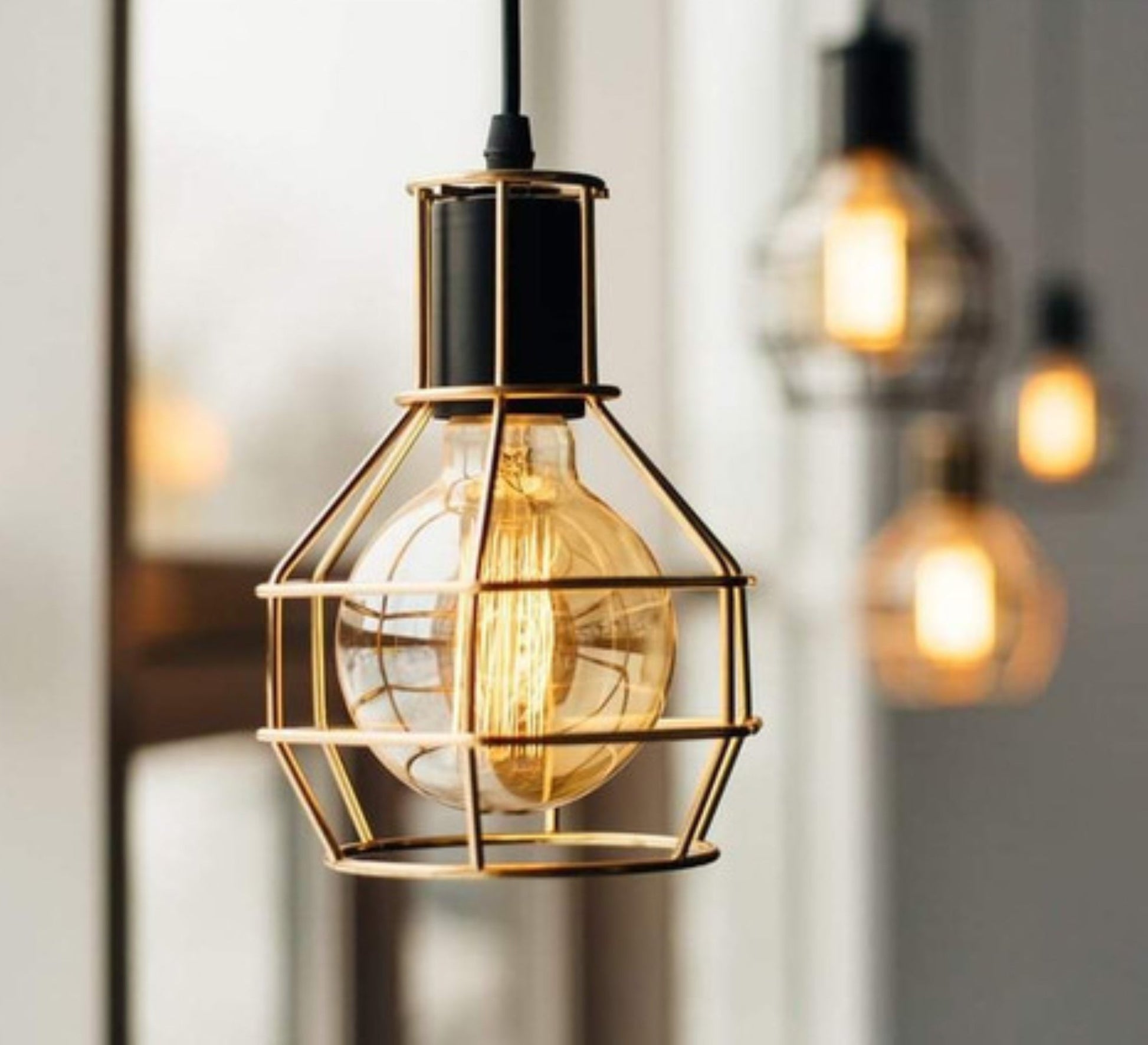 Gold circular ceiling chandelier - Vitrine Furniture - Lighting