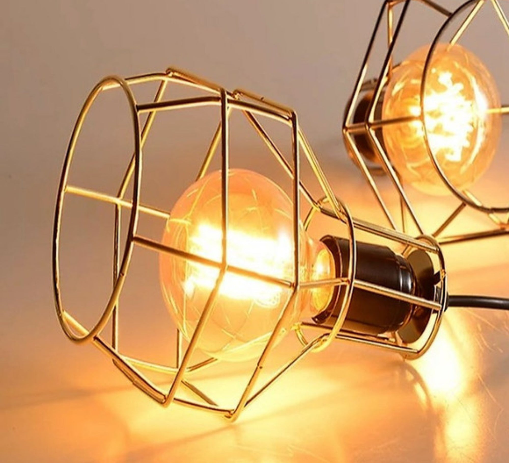 Gold circular ceiling chandelier - Vitrine Furniture - Lighting