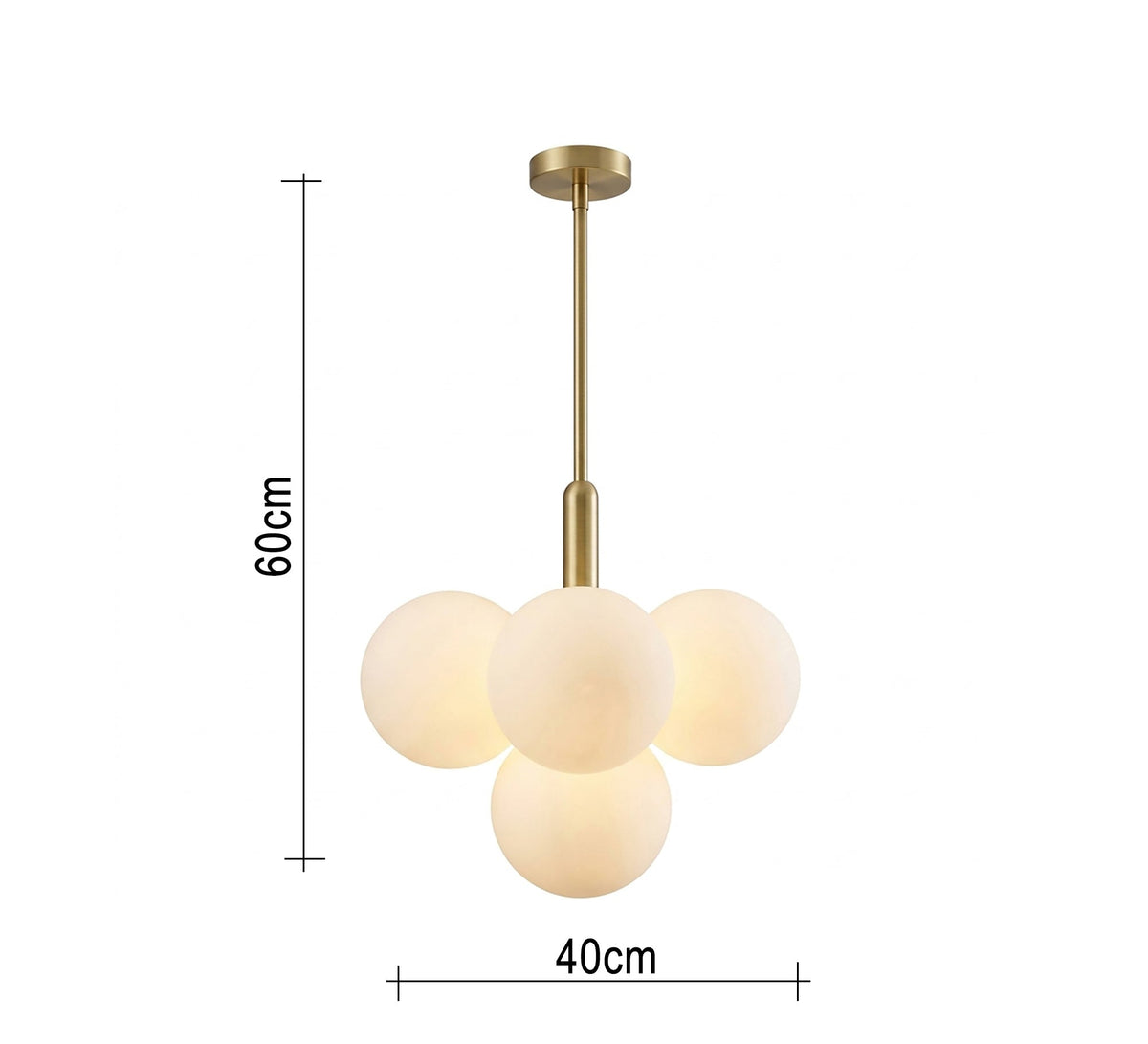 Gold cluster-style ceiling chandelier - Vitrine Furniture - Ceiling lights