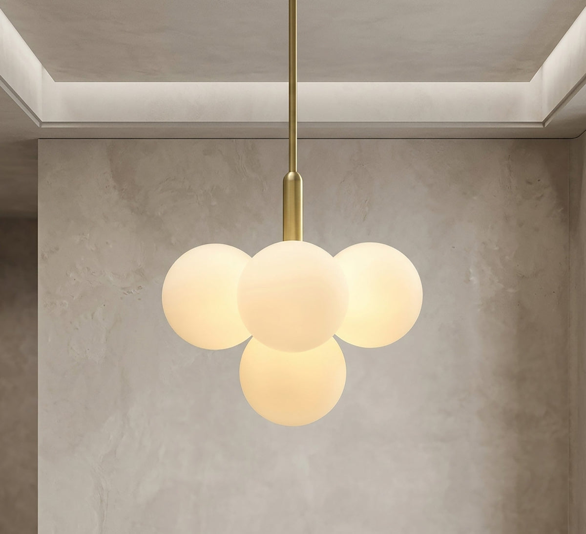 Gold cluster-style ceiling chandelier - Vitrine Furniture - Ceiling lights