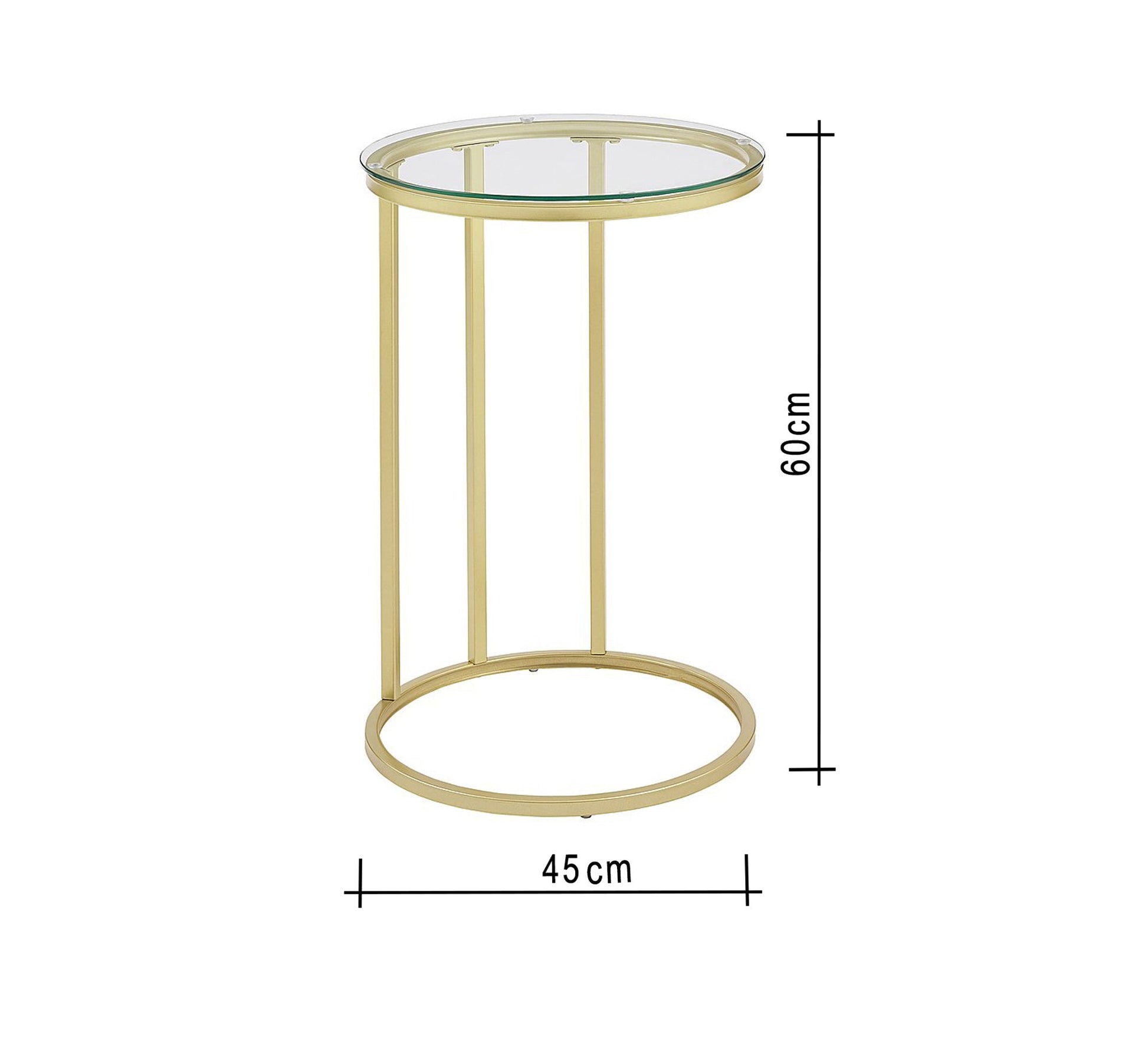 Gold coffee table for small spaces - Vitrine Furniture - Furniture