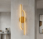 Gold LED Interlocking Lines Wall Light - Vitrine Furniture - Wall Sconce